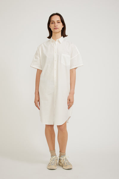 LMND | Chiara Short Sleeve Shirt Dress White | Maplestore