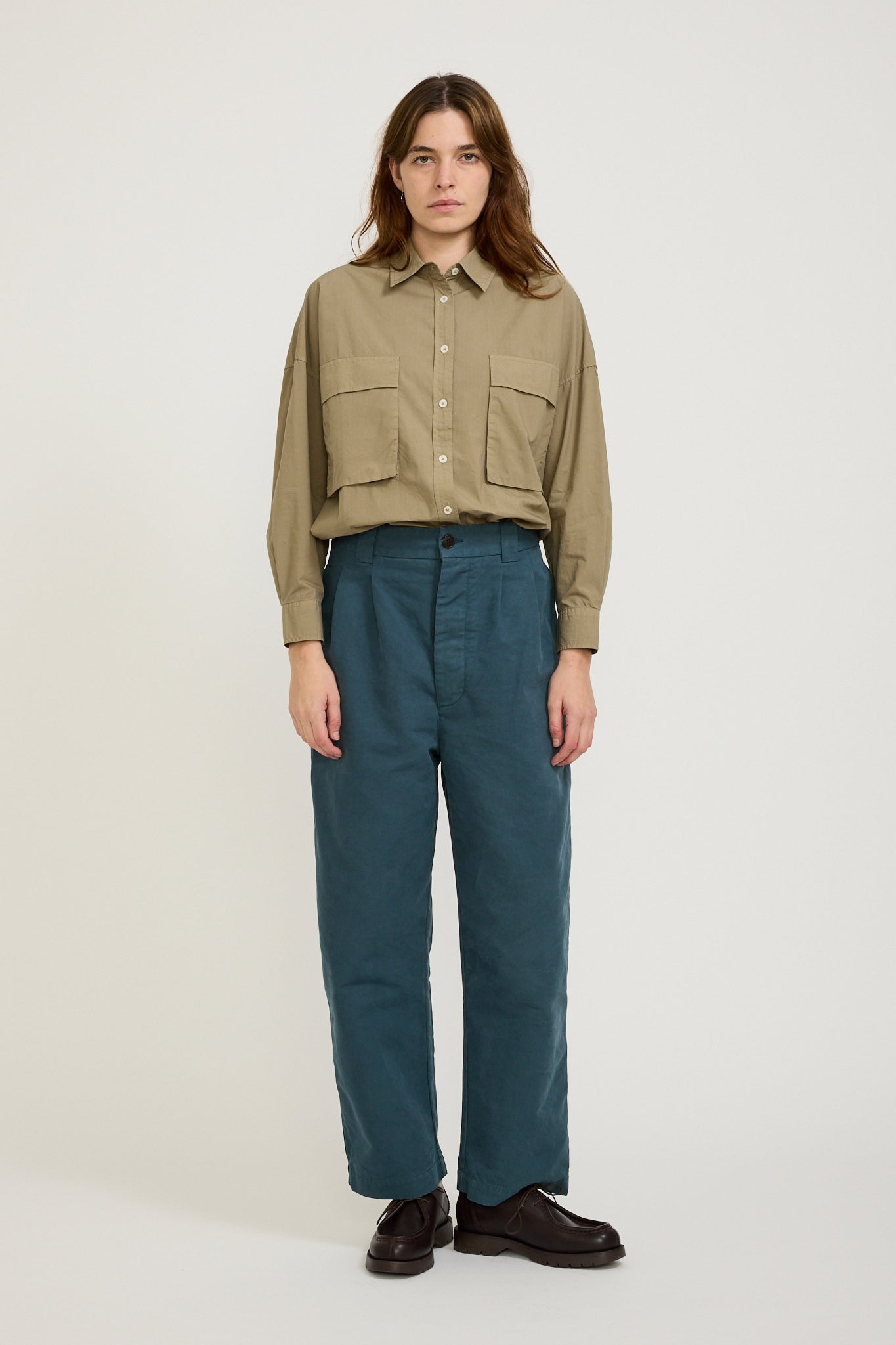 LMND | Chiara Utility Shirt Khaki | Maplestore