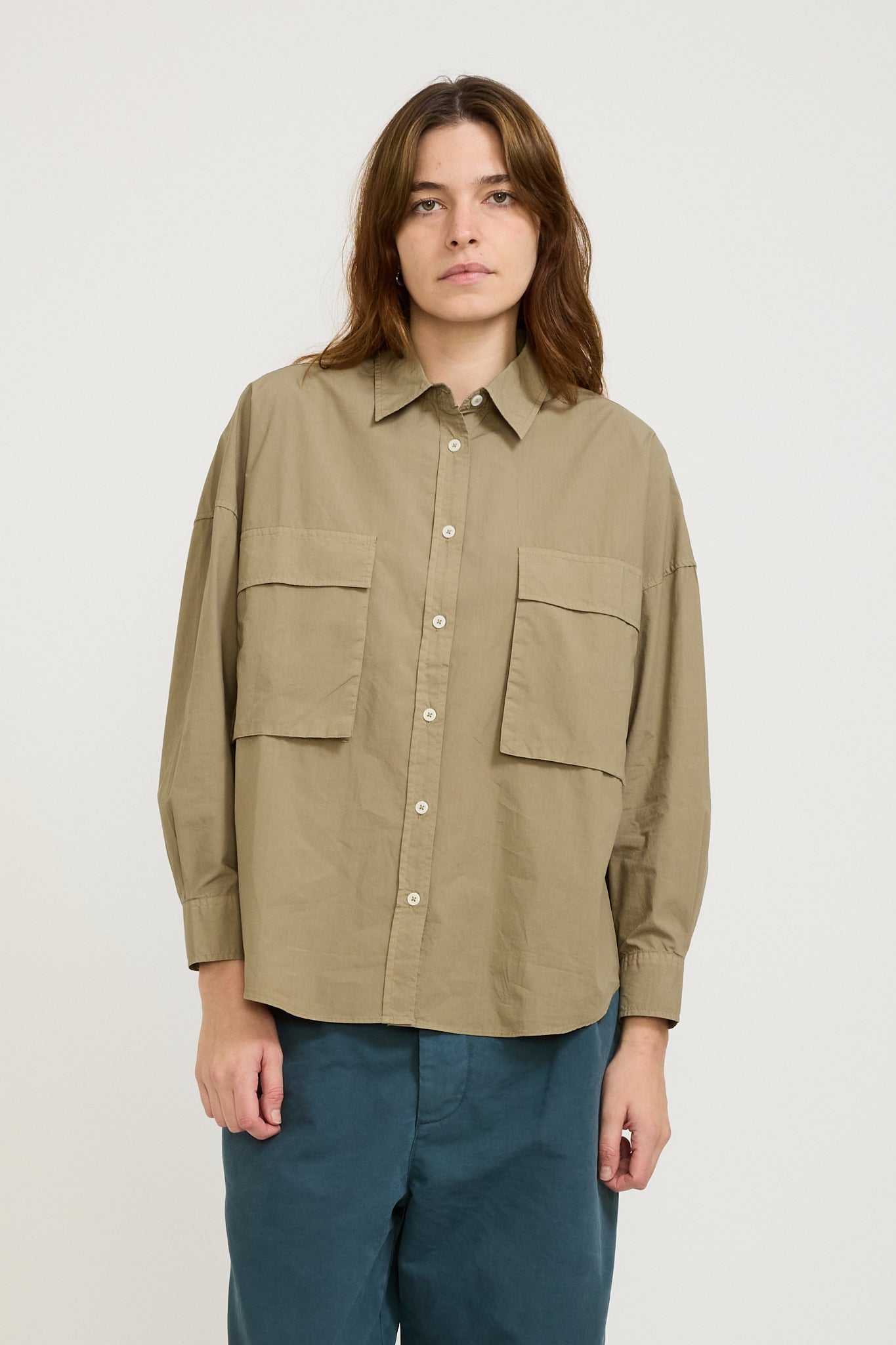 LMND | Chiara Utility Shirt Khaki | Maplestore