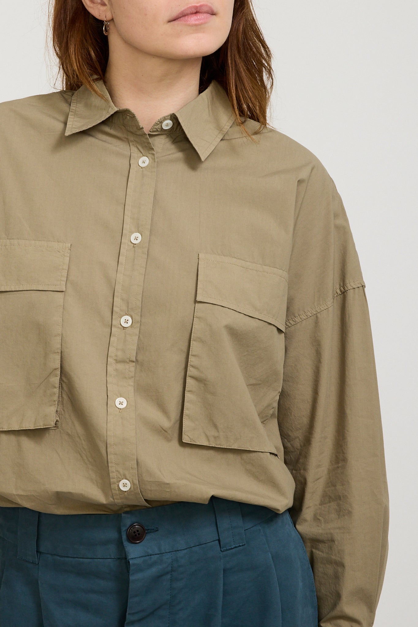 LMND | Chiara Utility Shirt Khaki | Maplestore