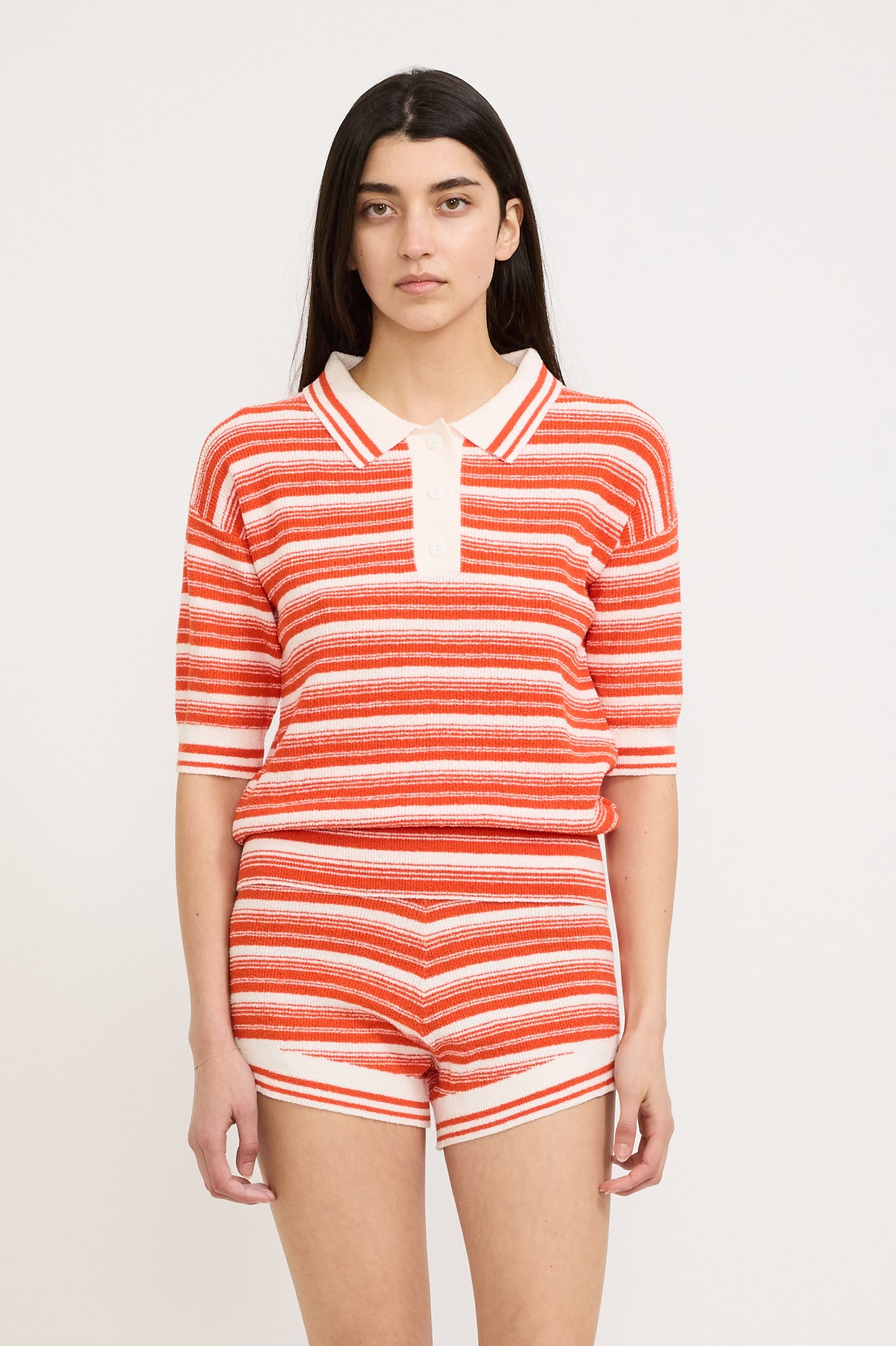 LMND | Luna Striped Polo Solar/White | Maplestore