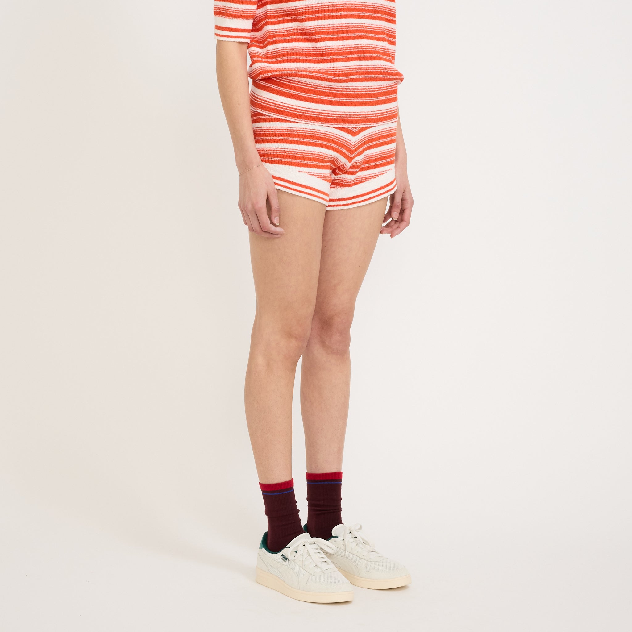 Luna Striped Short Solar/White