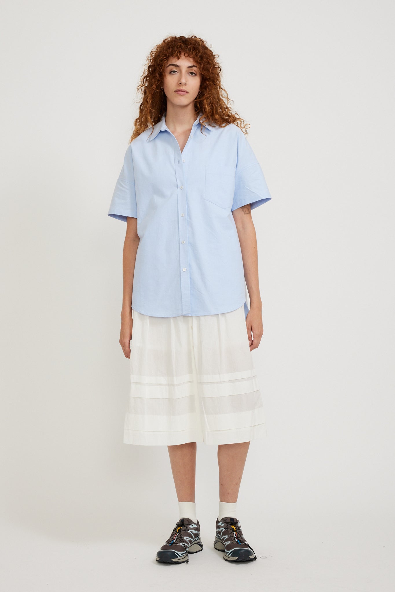 LMND | Oxford Short Sleeve Shirt Blue | Maplestore