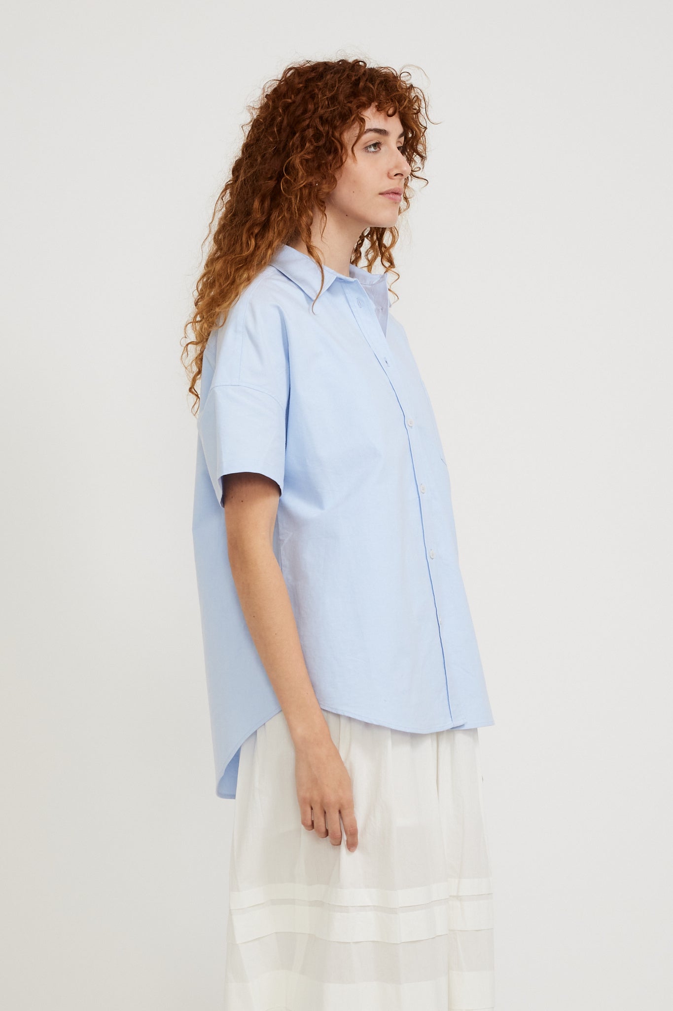 LMND | Oxford Short Sleeve Shirt Blue | Maplestore