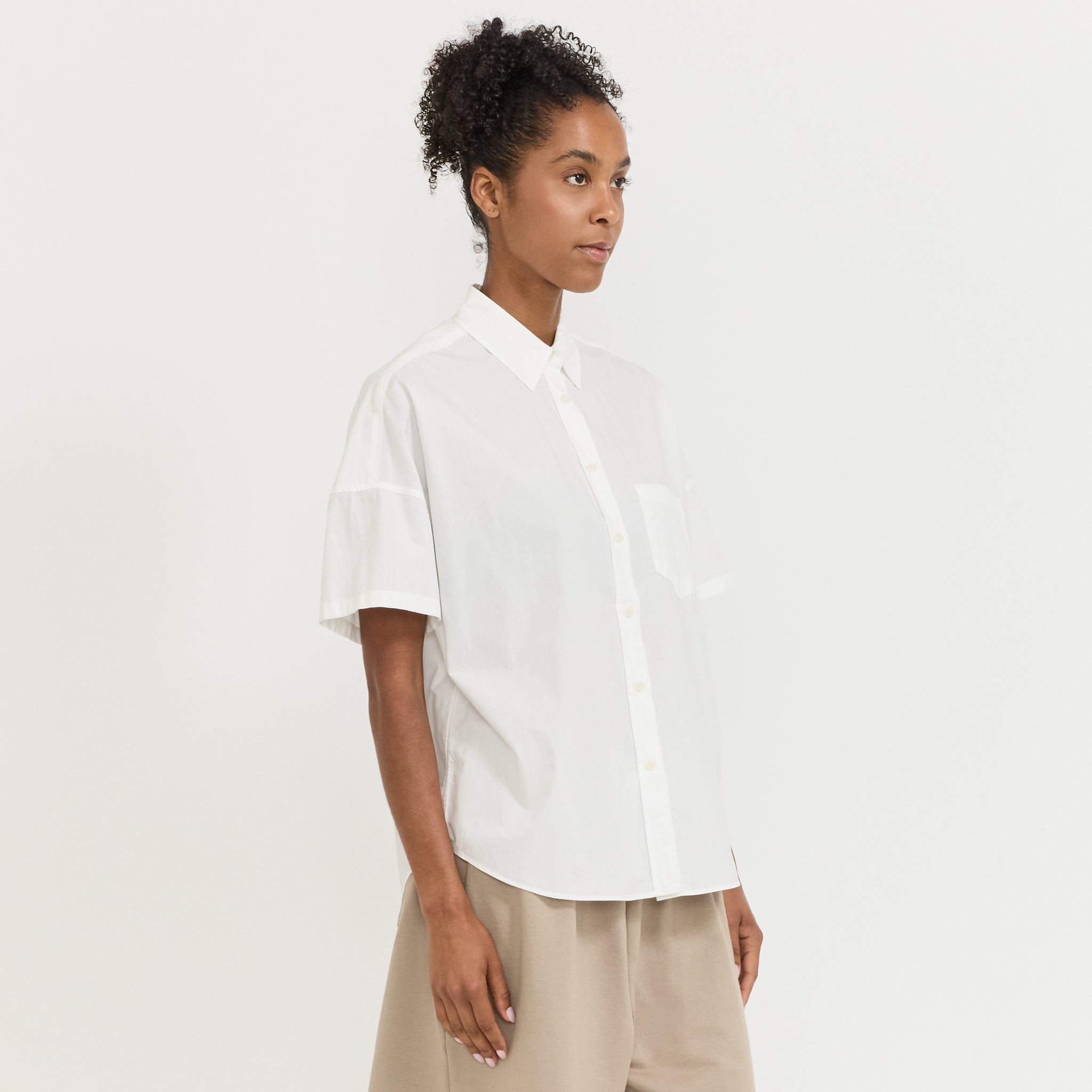 LMND | Chiara Short Sleeve Shirt White | Maplestore