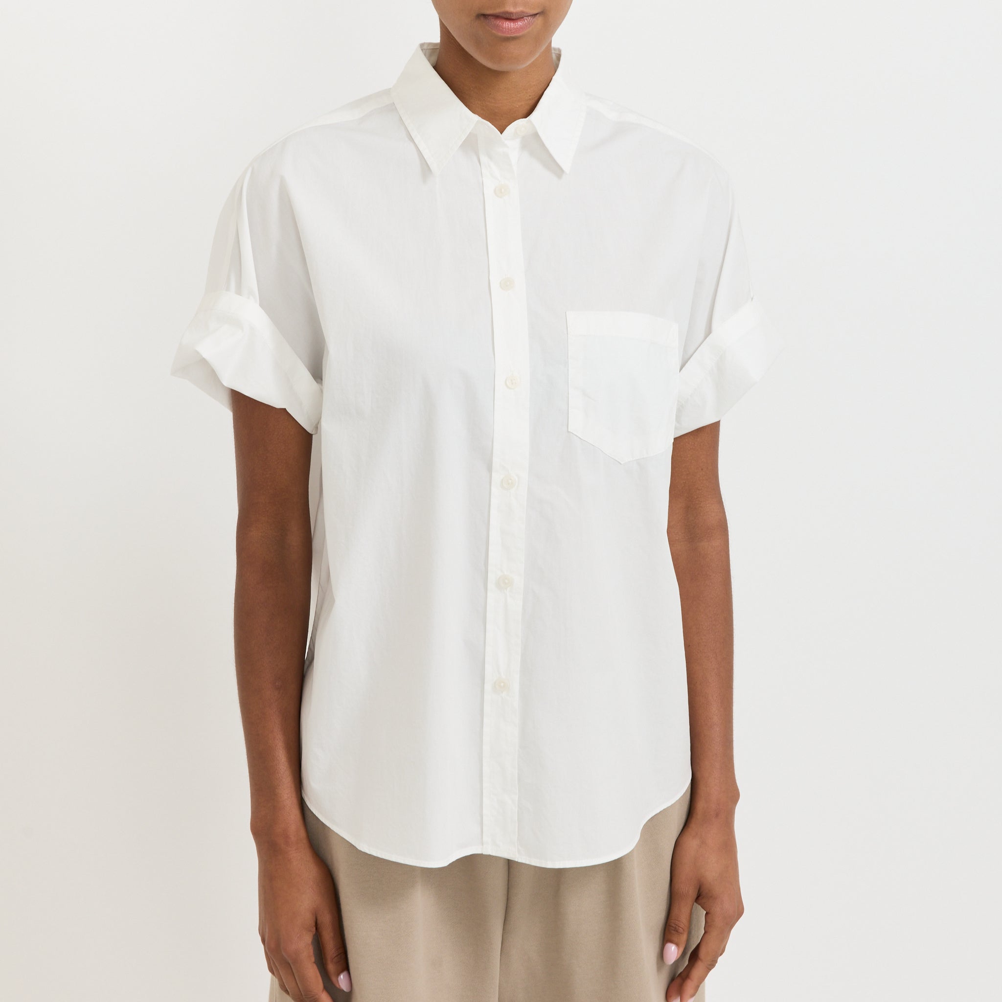 LMND | Chiara Short Sleeve Shirt White | Maplestore