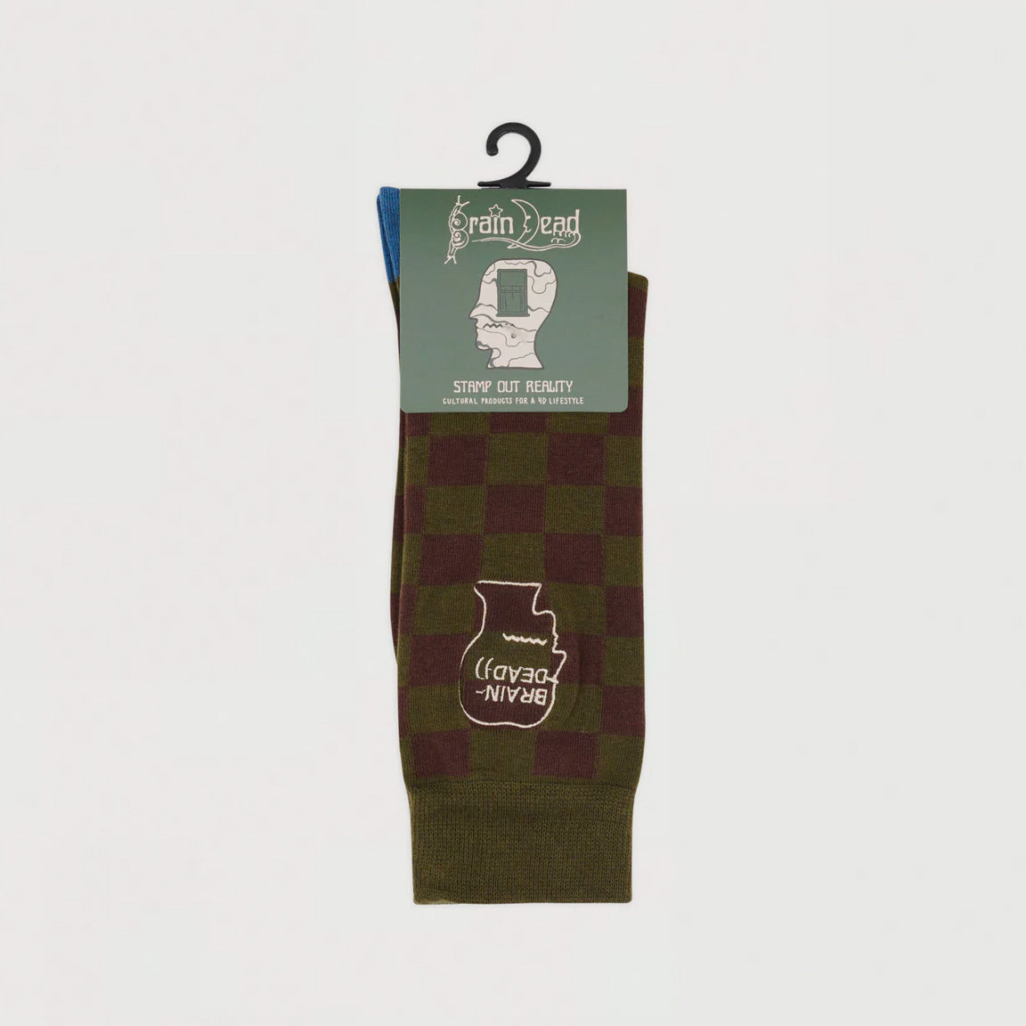Brain Dead | Logohead Dress Socks Checkered | Maplestore