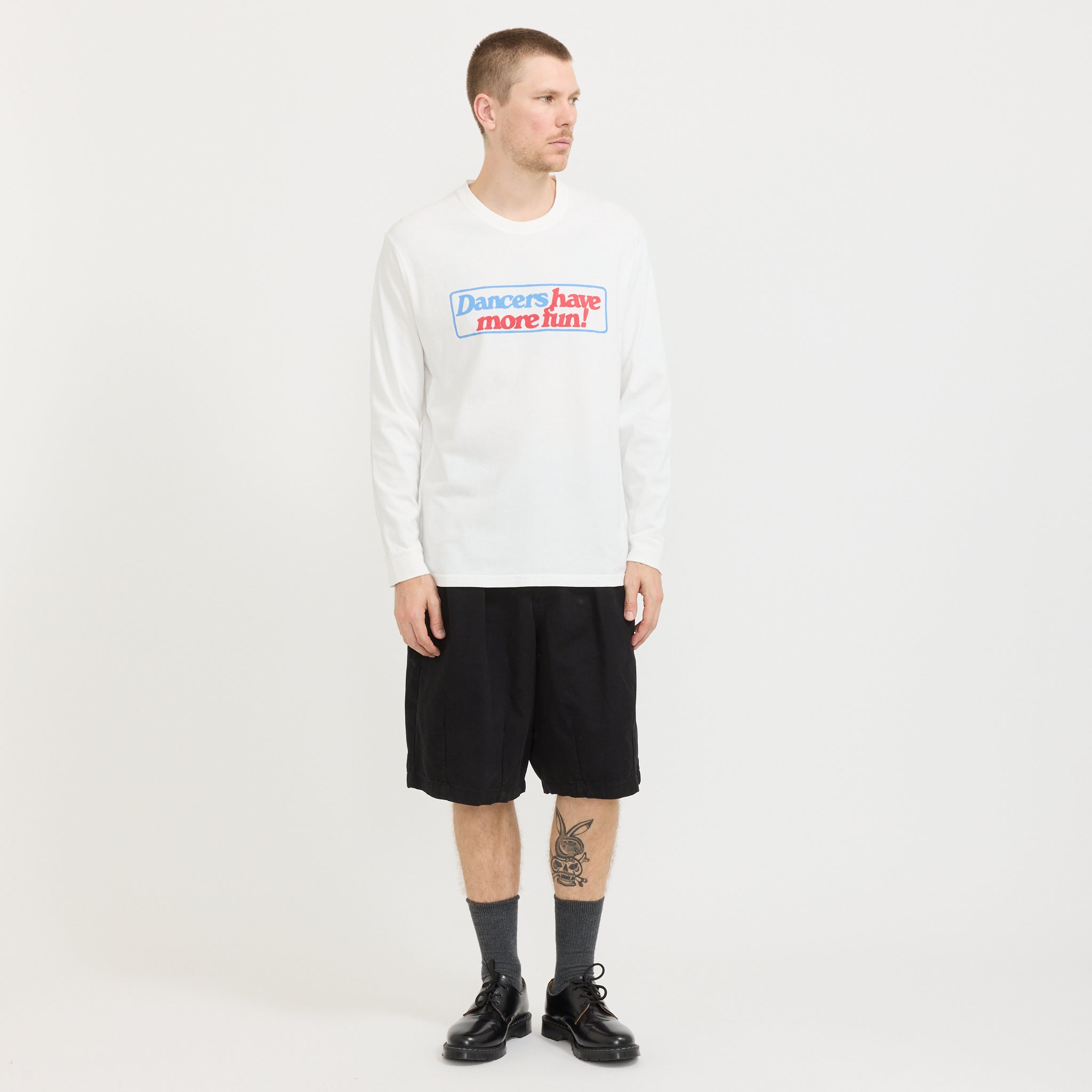Dancers Have More Fun LS Tee Off White