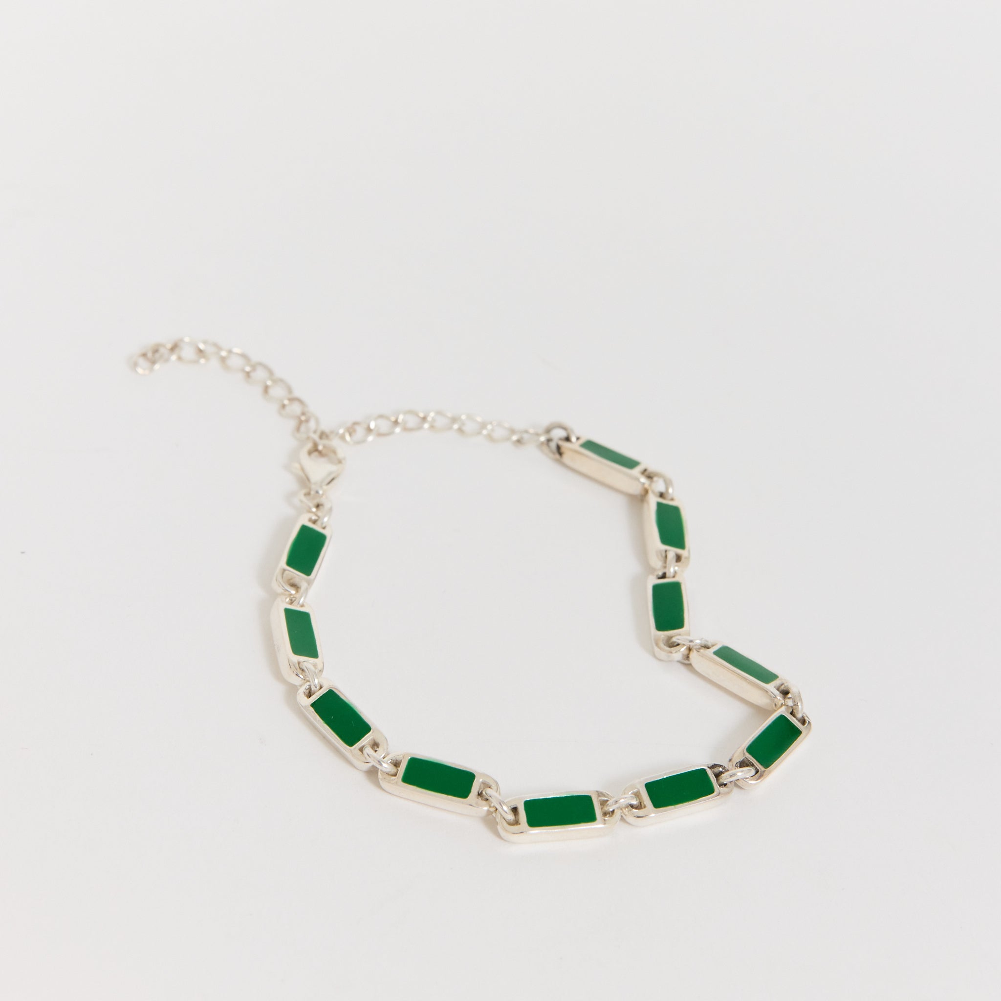 Poncho Bracelet Silver/Green