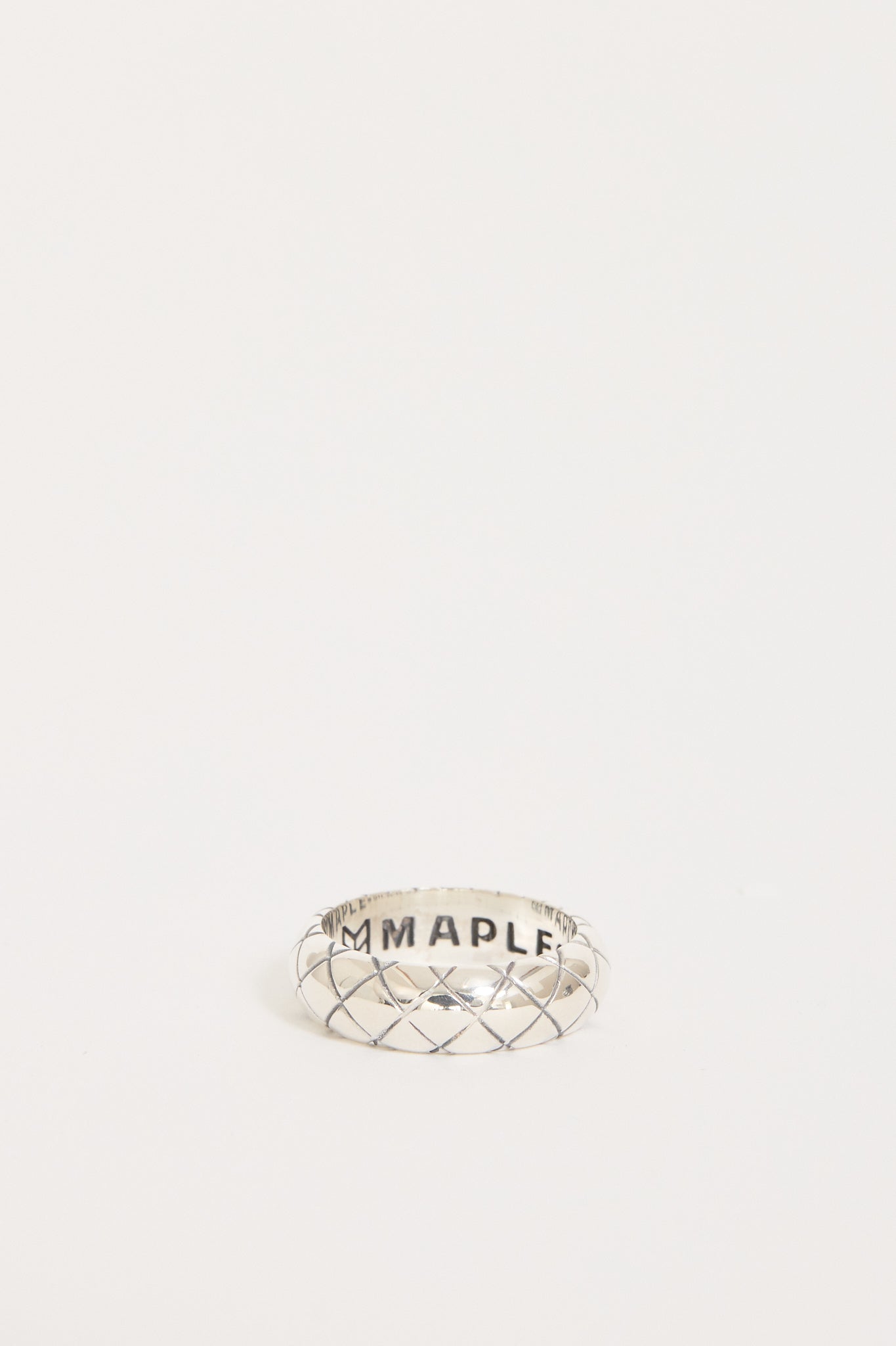 Maple Co. | Quilted Band Ring Silver | Maplestore