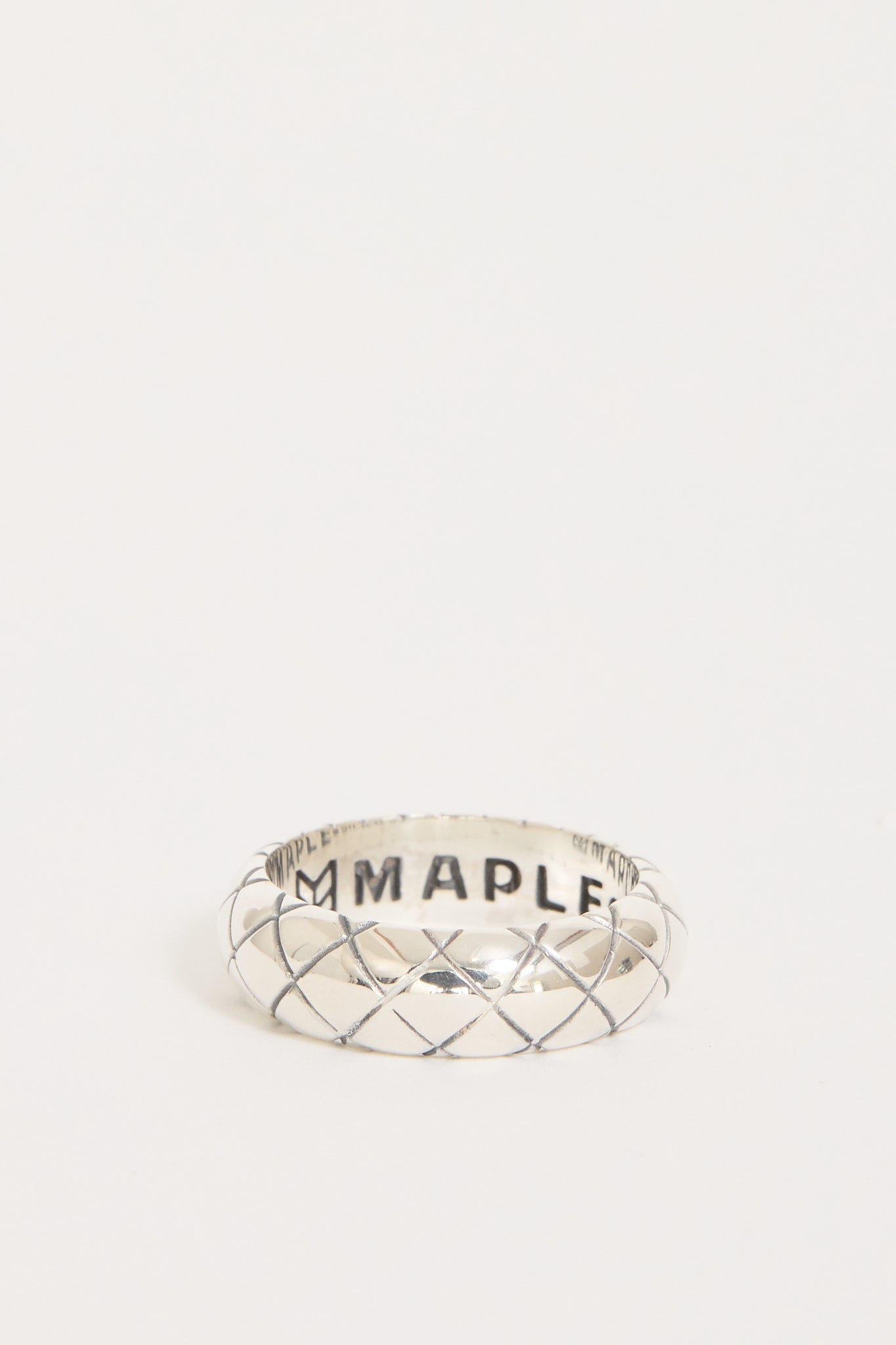 Maple Co. | Quilted Band Ring Silver | Maplestore