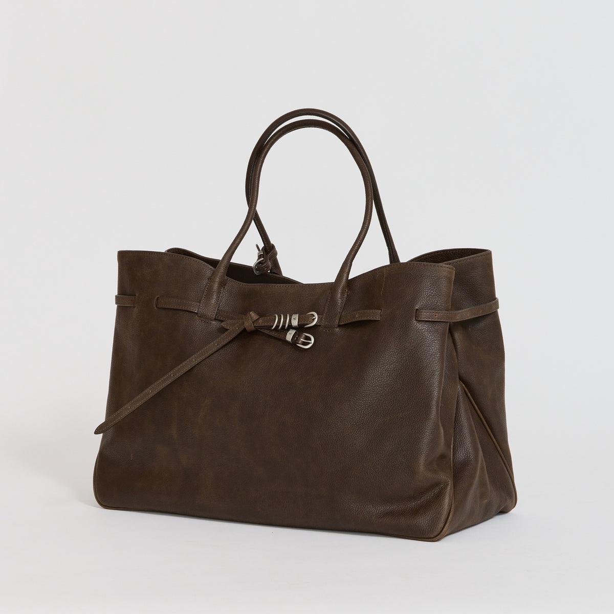 Grandma Used Bag XL Washed Brown Embossed Pull-Up