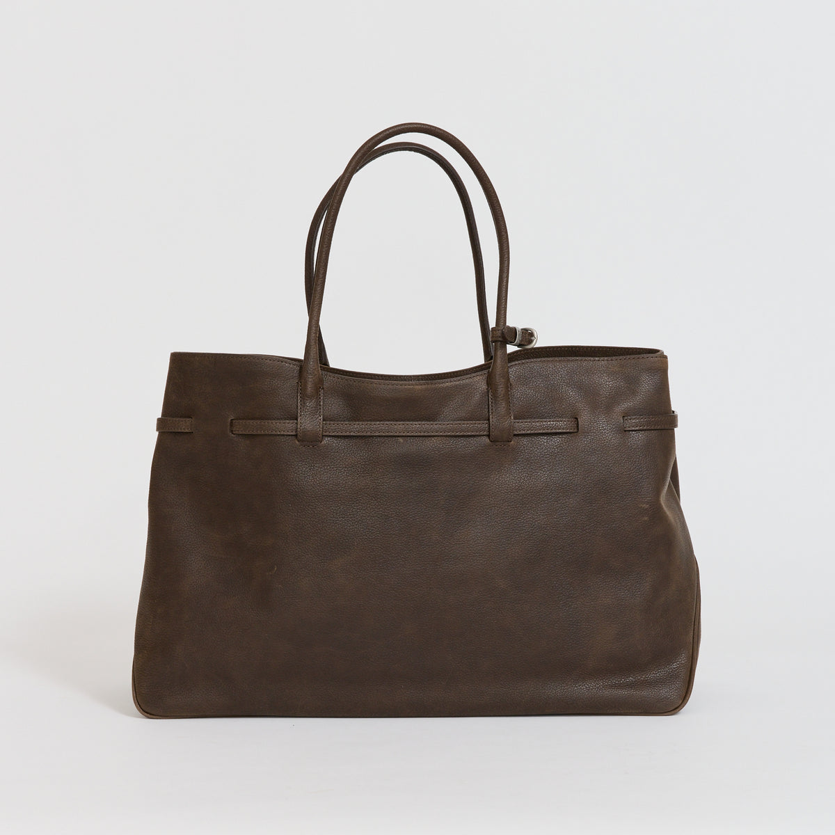Grandma Used Bag XL Washed Brown Embossed Pull-Up