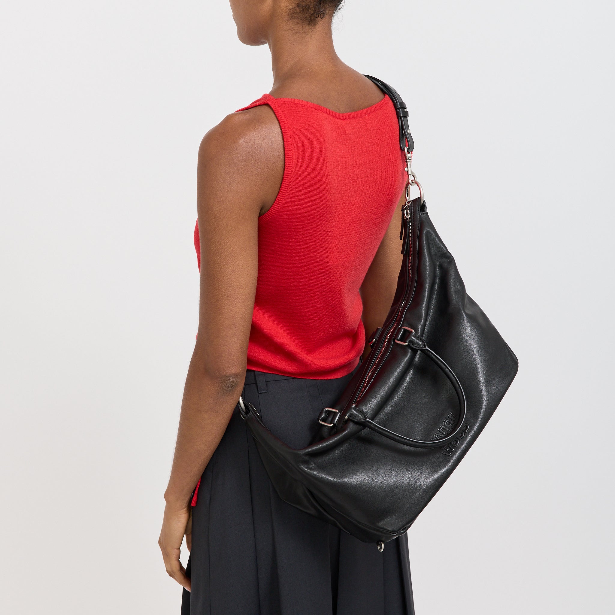 Margesherwood | Dumpling Tote Black Soft Napa | Maplestore