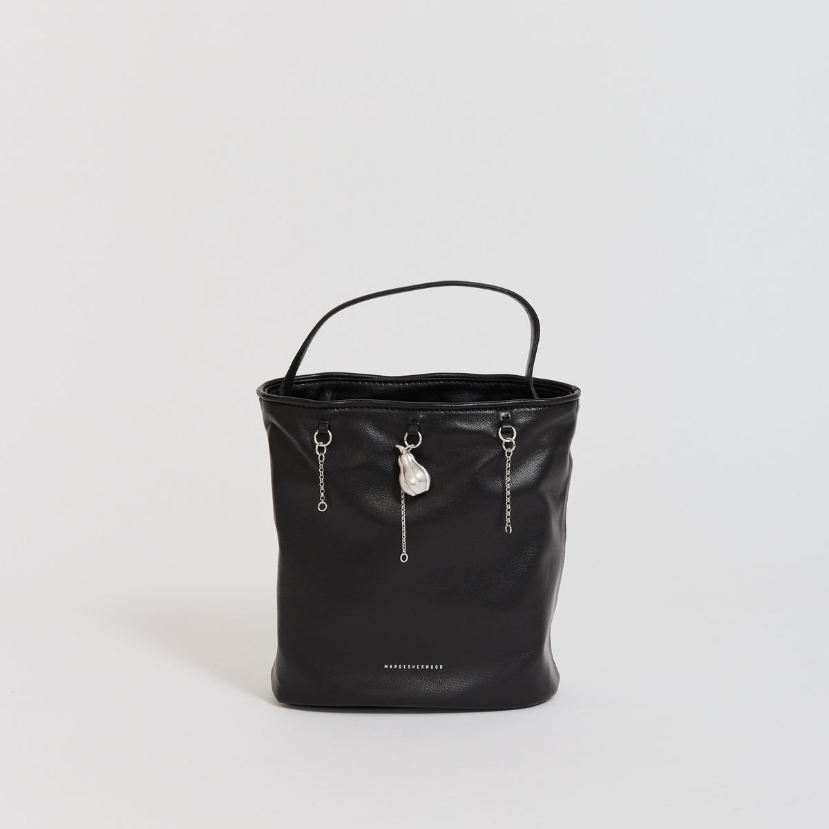 Wired Bucket Black Airy Nappa