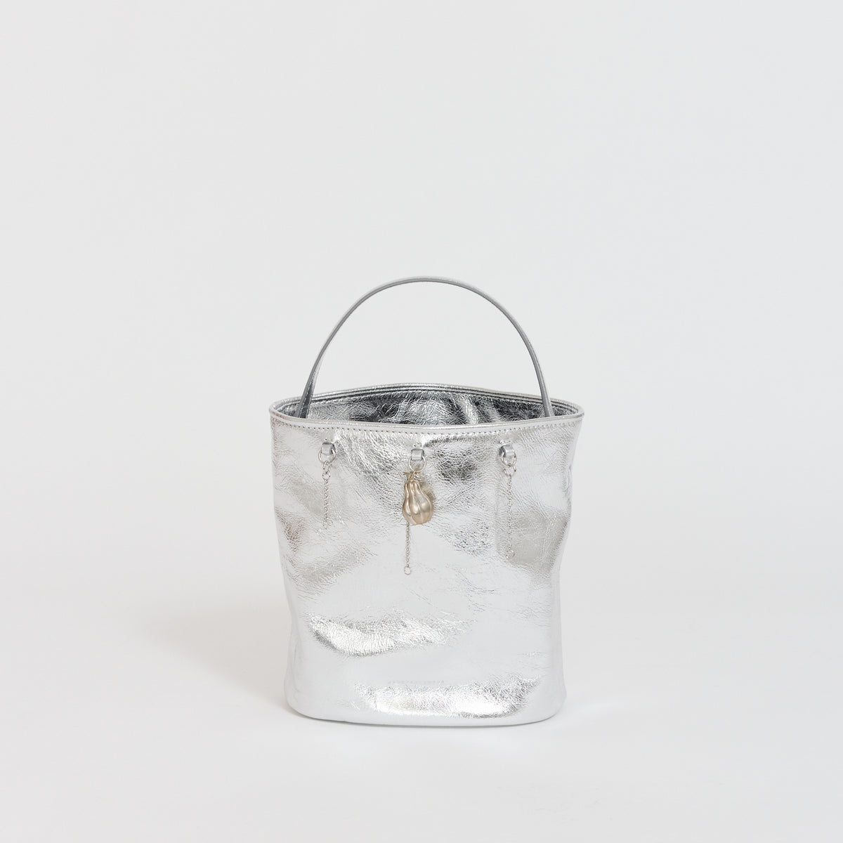 Wired Bucket Silver Crinkle