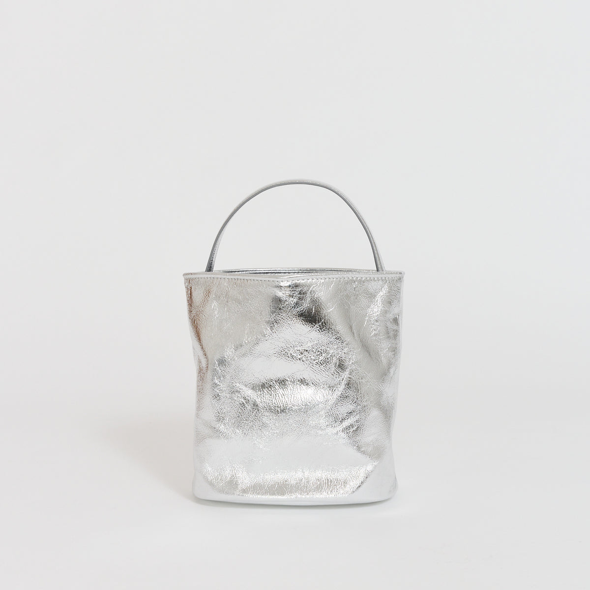 Wired Bucket Silver Crinkle