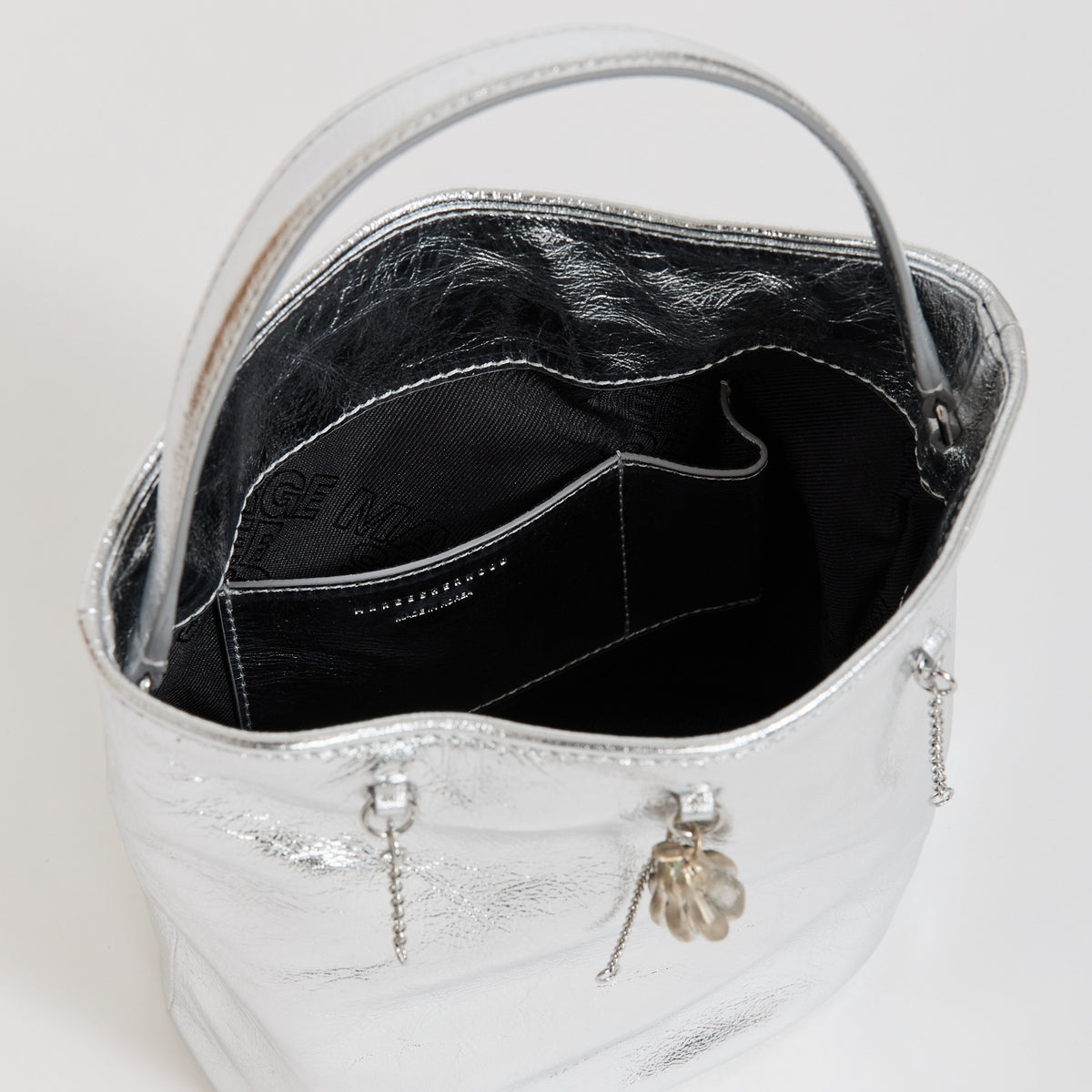 Wired Bucket Silver Crinkle