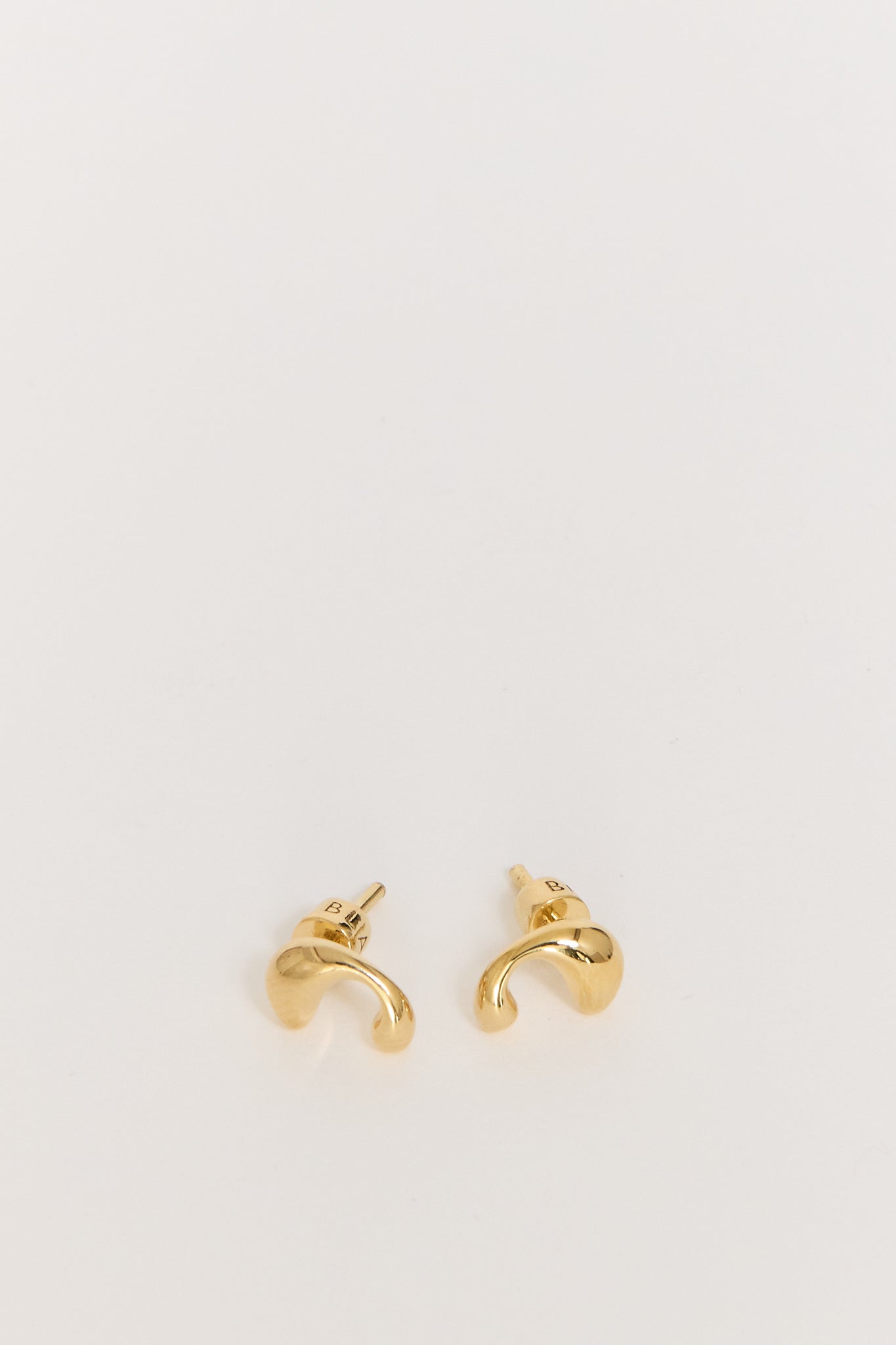 Dolphin Pool Studs Pair Gold