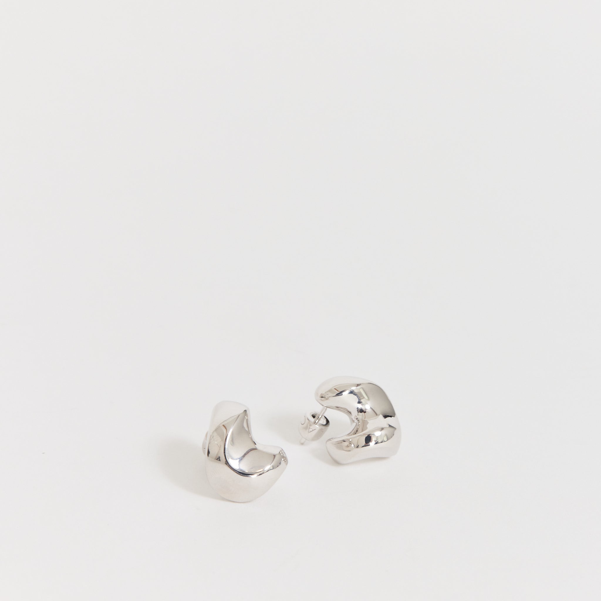 Saddle Earrings Small Silver