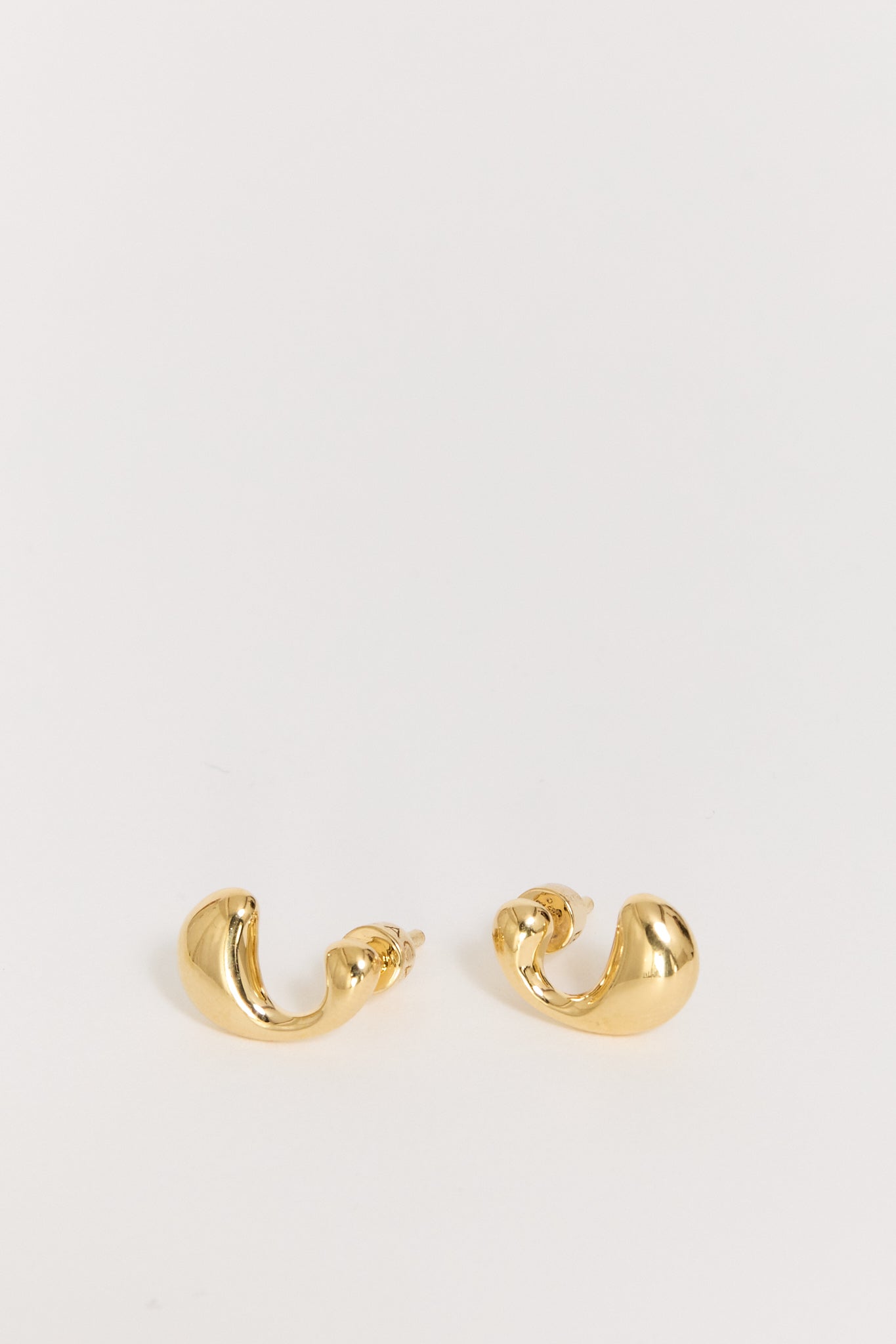 Dolphin Splash Studs Pair Gold