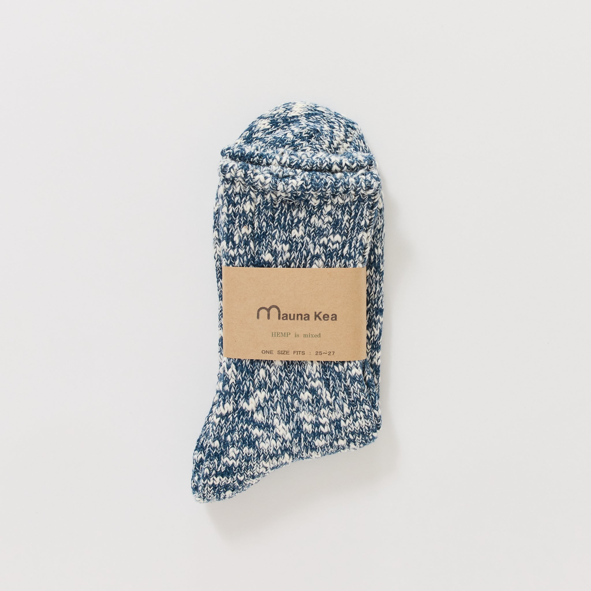 Slub Nep Twister Heather Sock Mid Blue