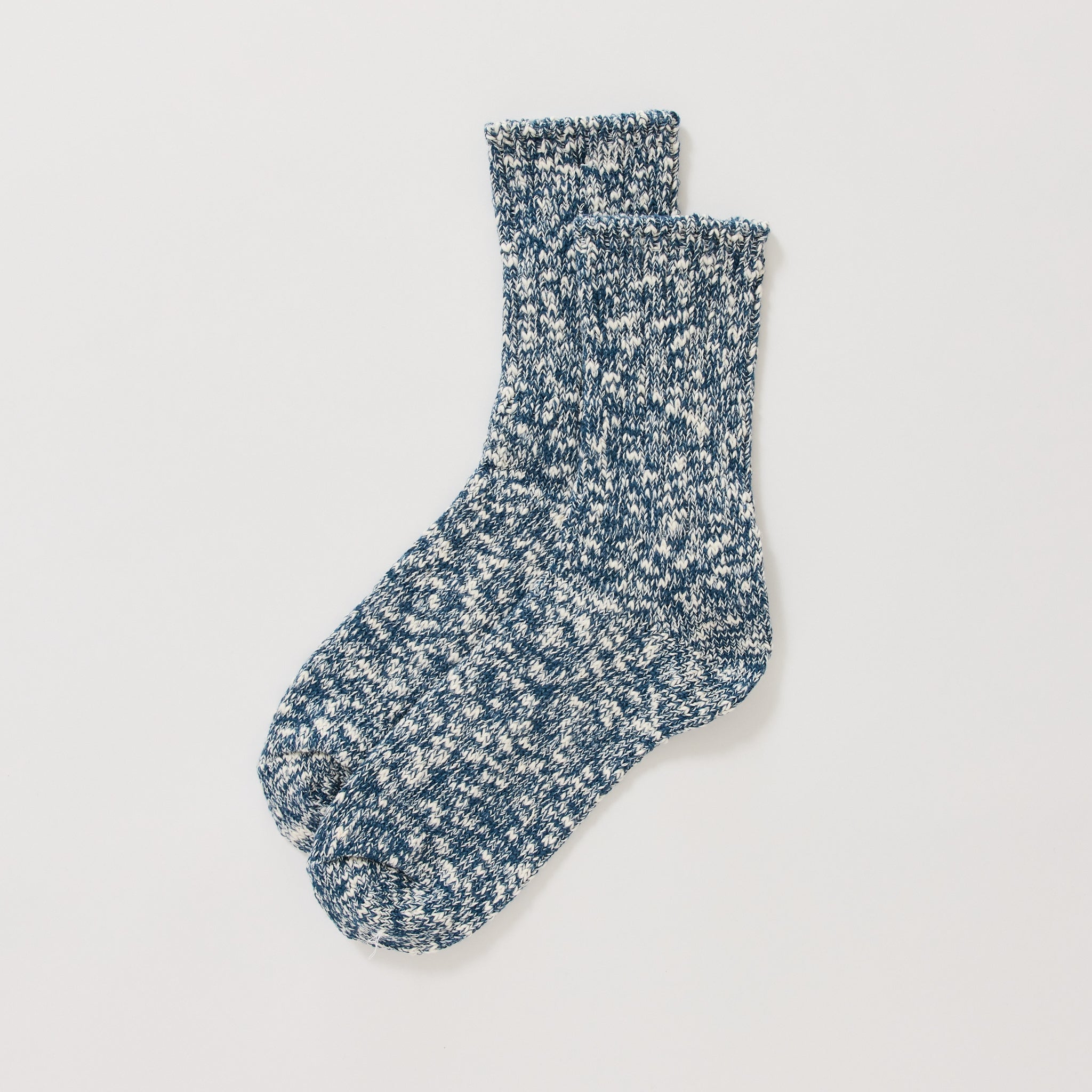 Slub Nep Twister Heather Sock Mid Blue