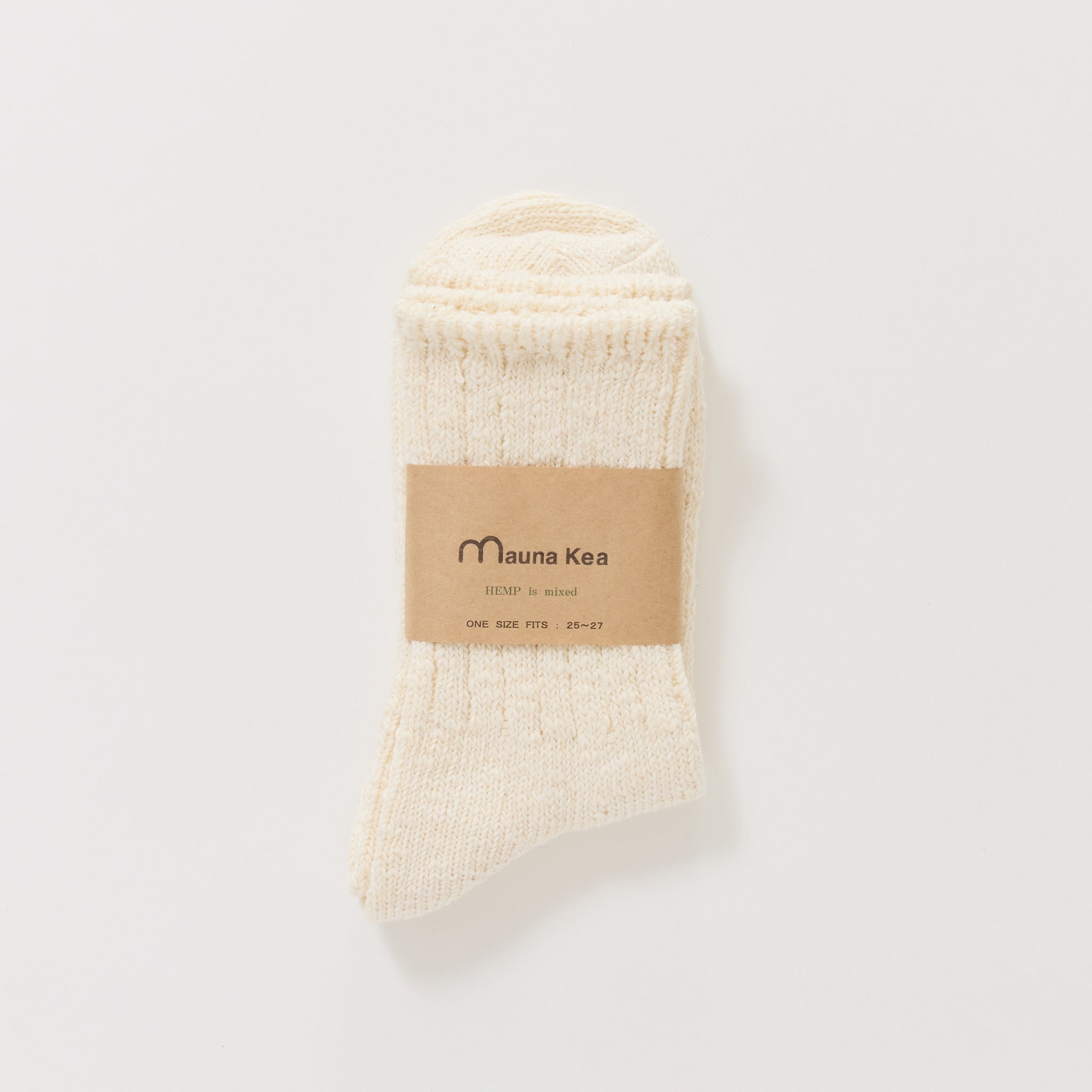Slub Nep Twister Heather Sock Natural