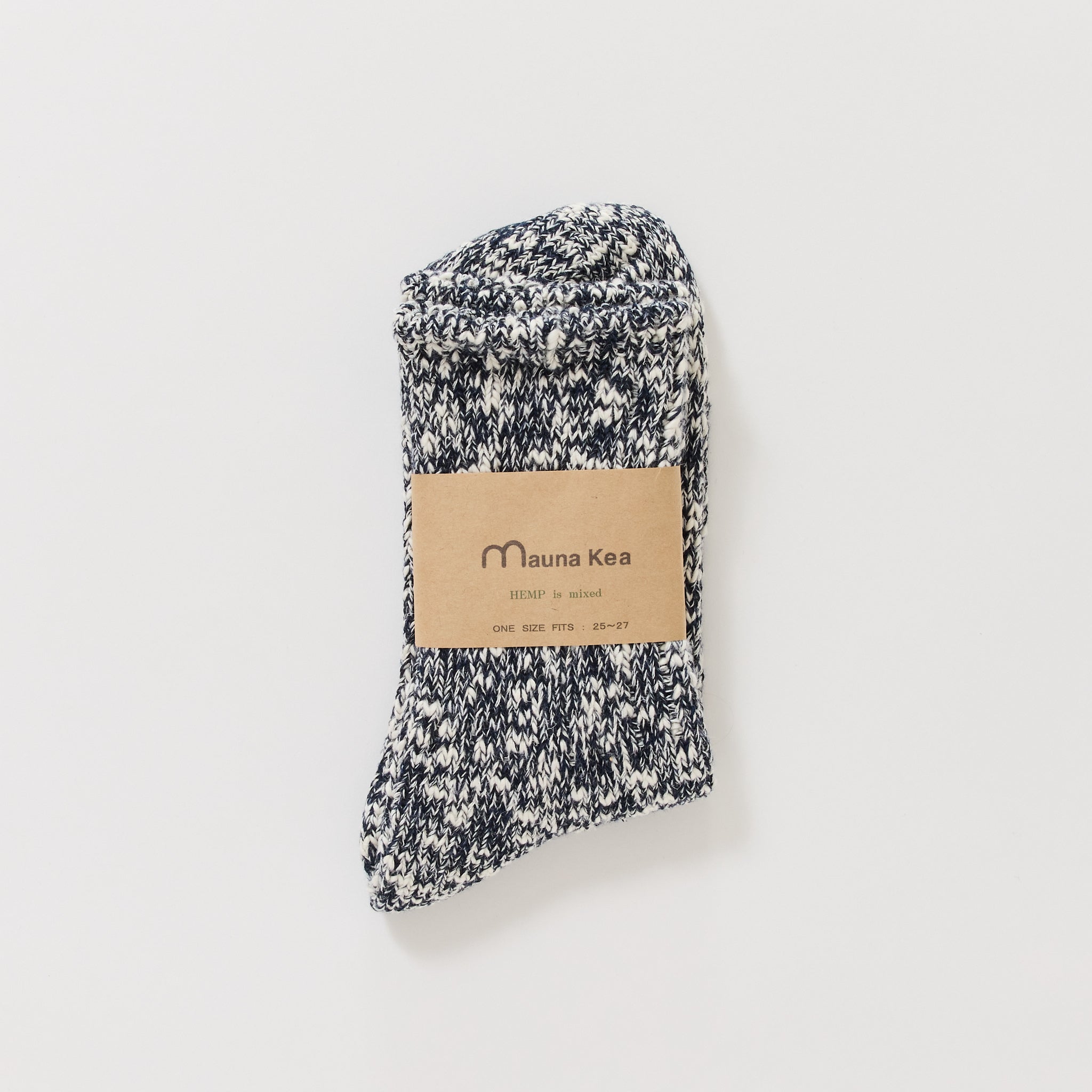 Slub Nep Twister Heather Sock Navy