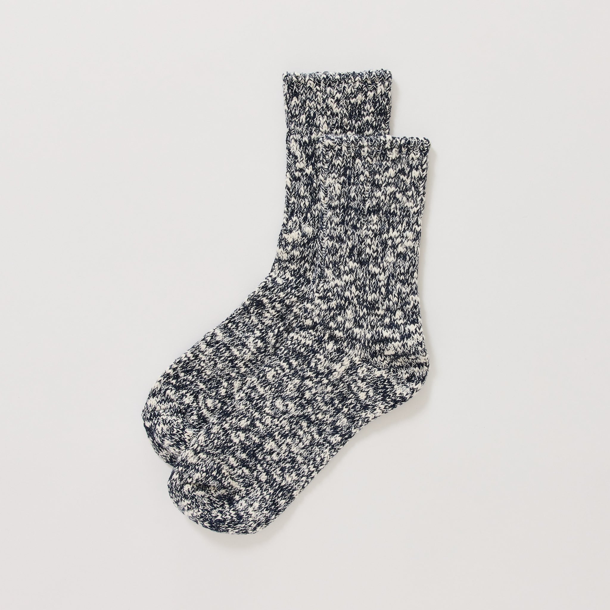 Slub Nep Twister Heather Sock Navy