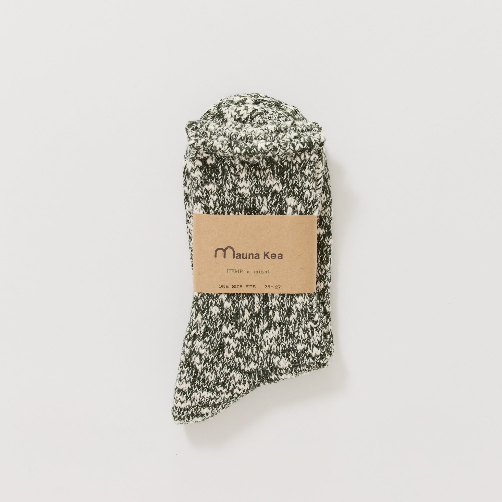 Slub Nep Twister Heather Sock Olive