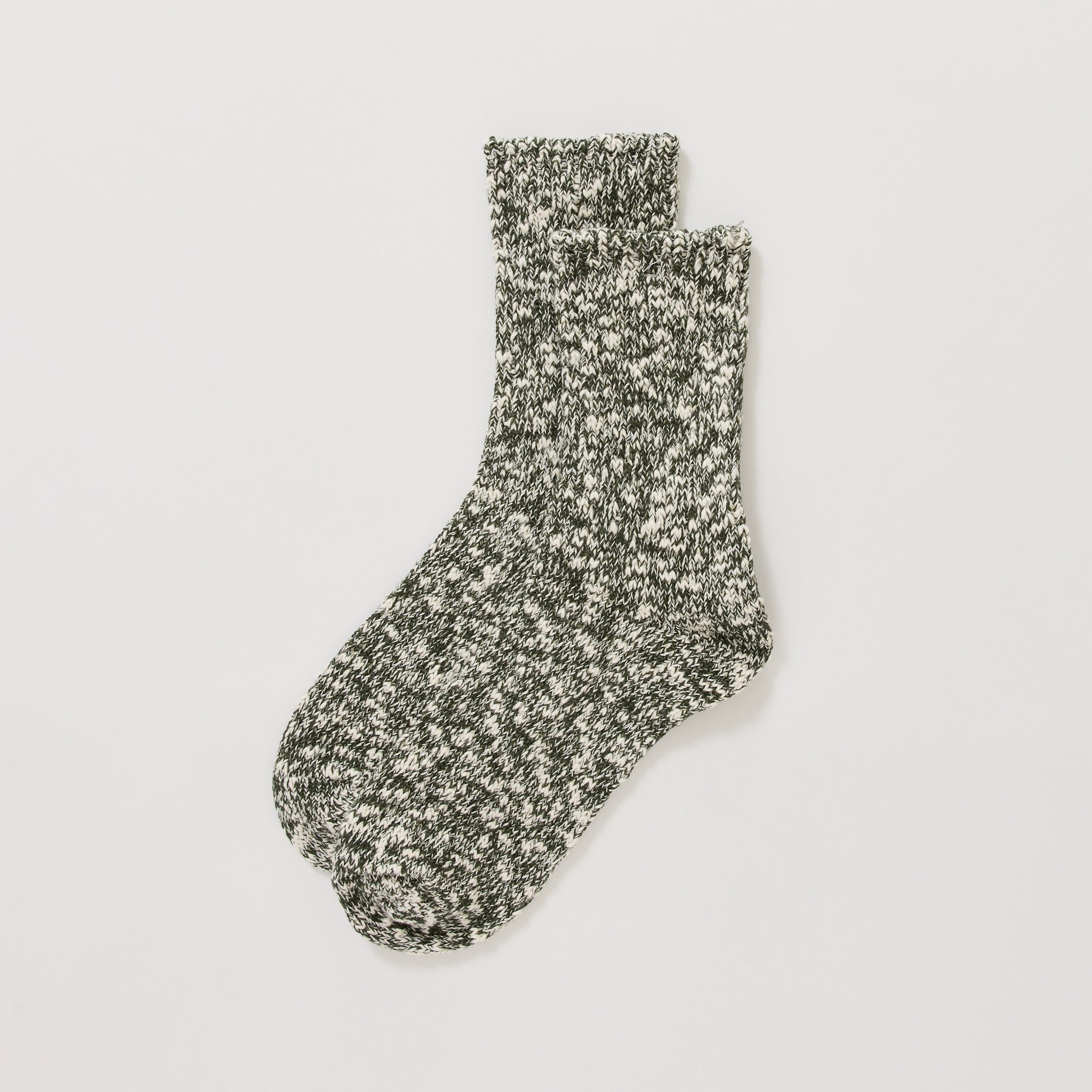Slub Nep Twister Heather Sock Olive