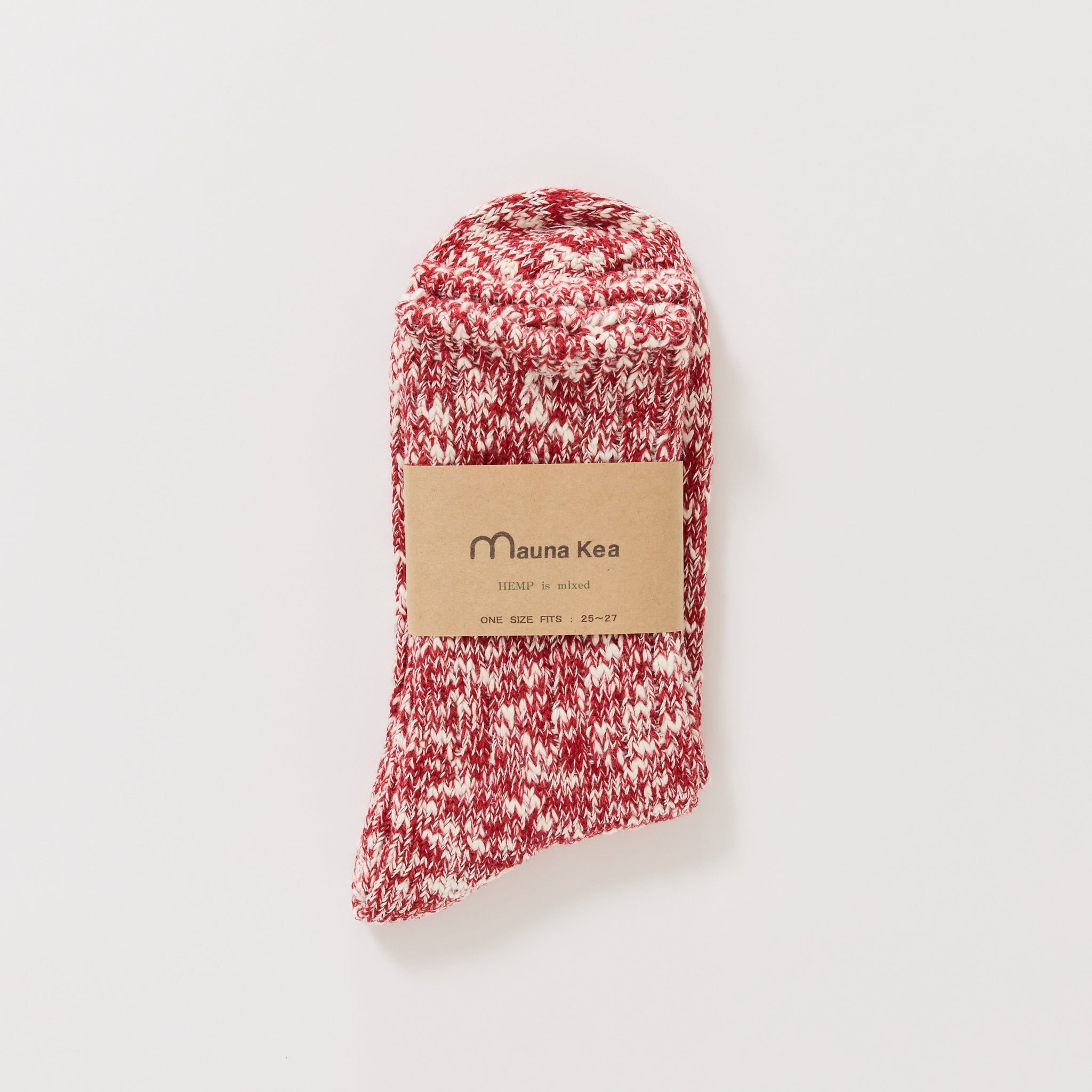 Slub Nep Twister Heather Sock Red