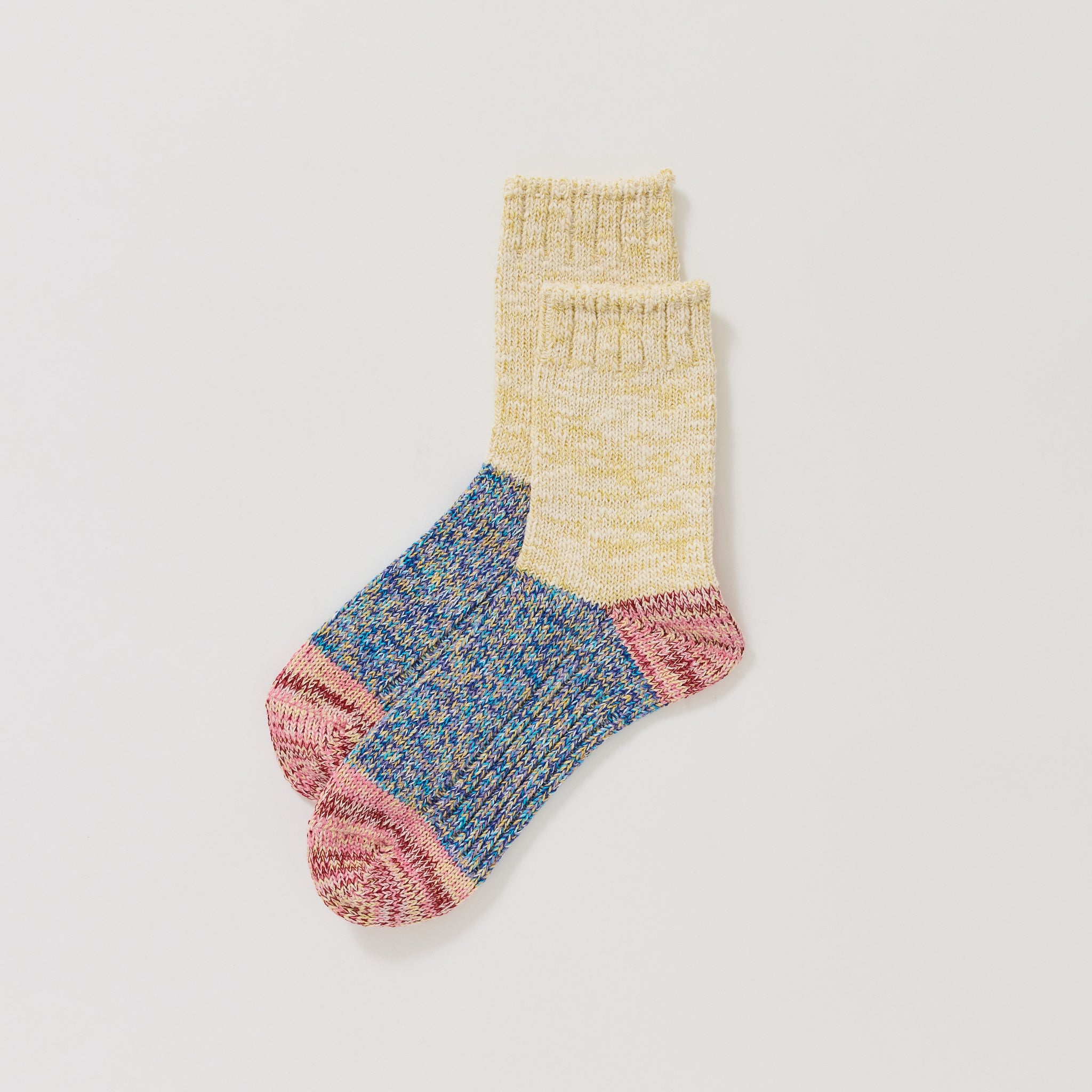 Slub Nep Switching Sock Red