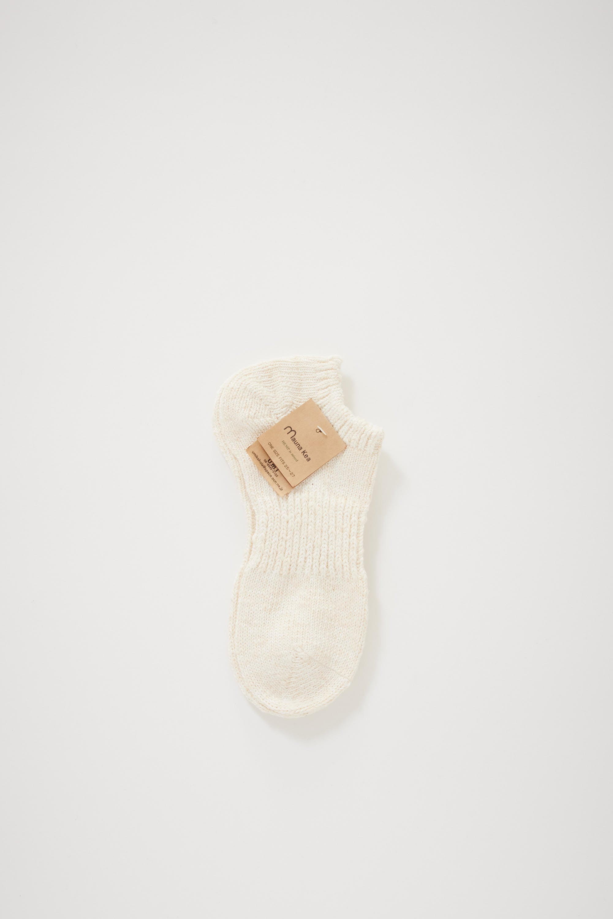 Mauna Kea | Slub Nep Sneaker Sock Natural | Maplestore