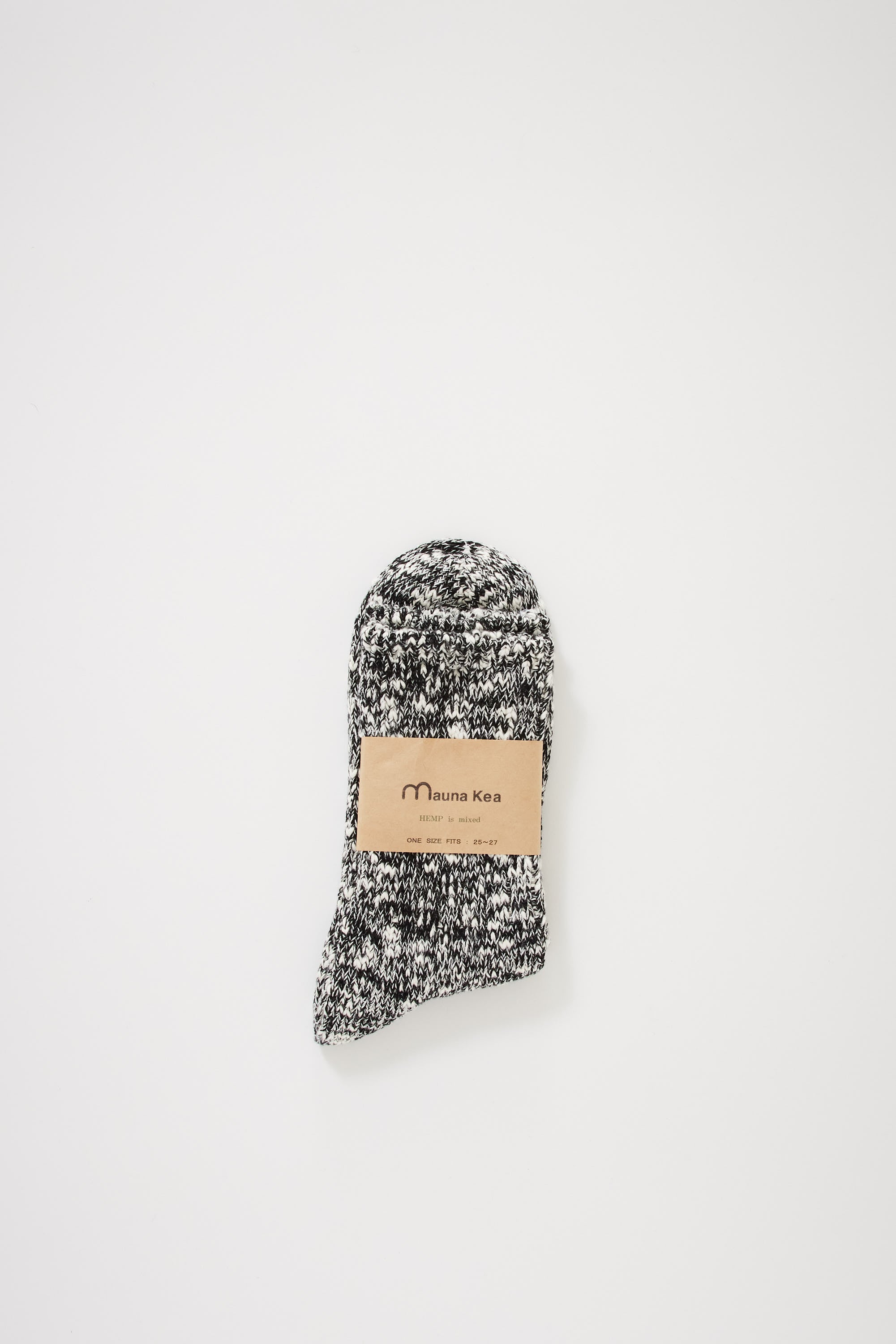 Mauna Kea | Slub Nep Twister Heather Sock Black | Maplestore