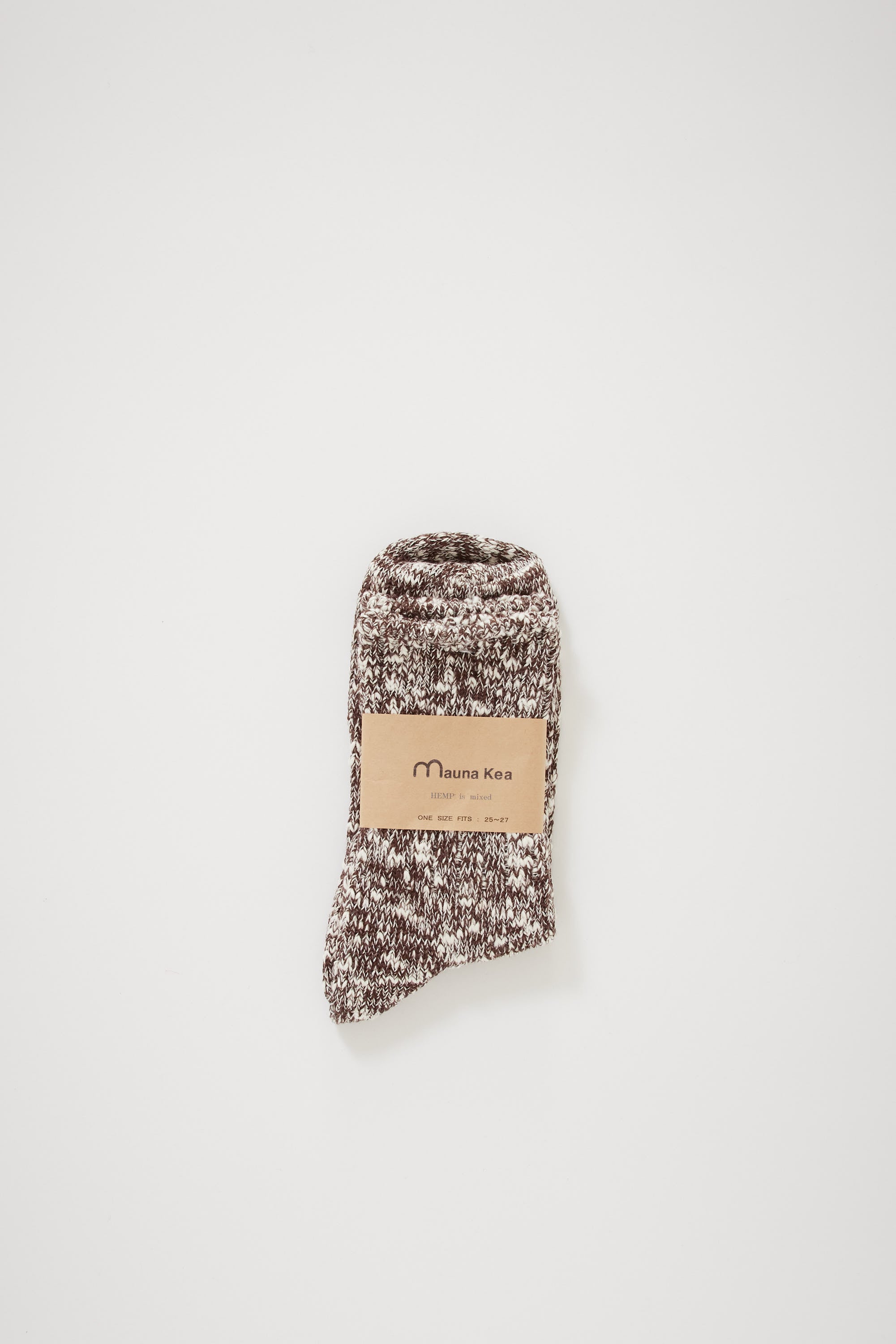 Mauna Kea | Slub Nep Twister Heather Sock Brown | Maplestore