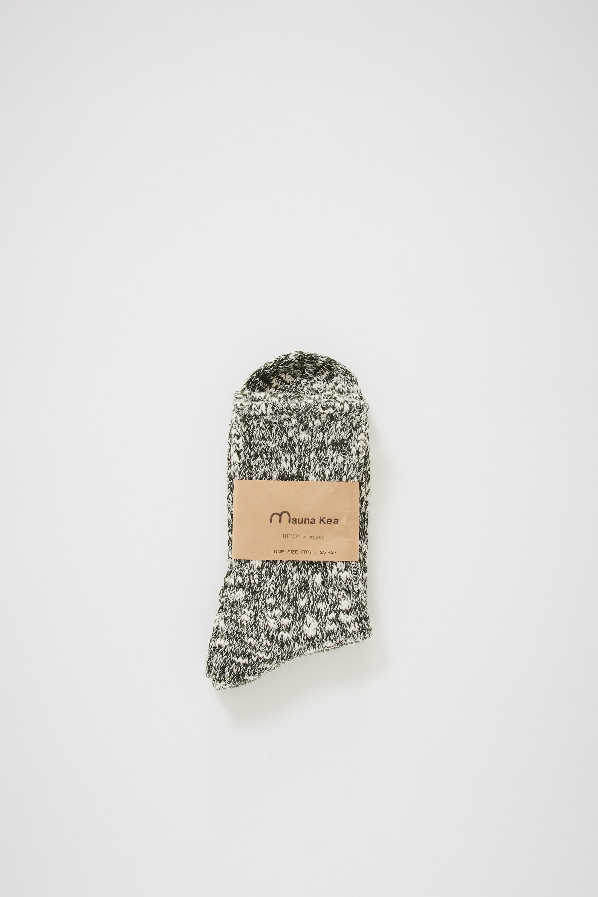 Mauna Kea | Slub Nep Twister Heather Sock Olive | Maplestore