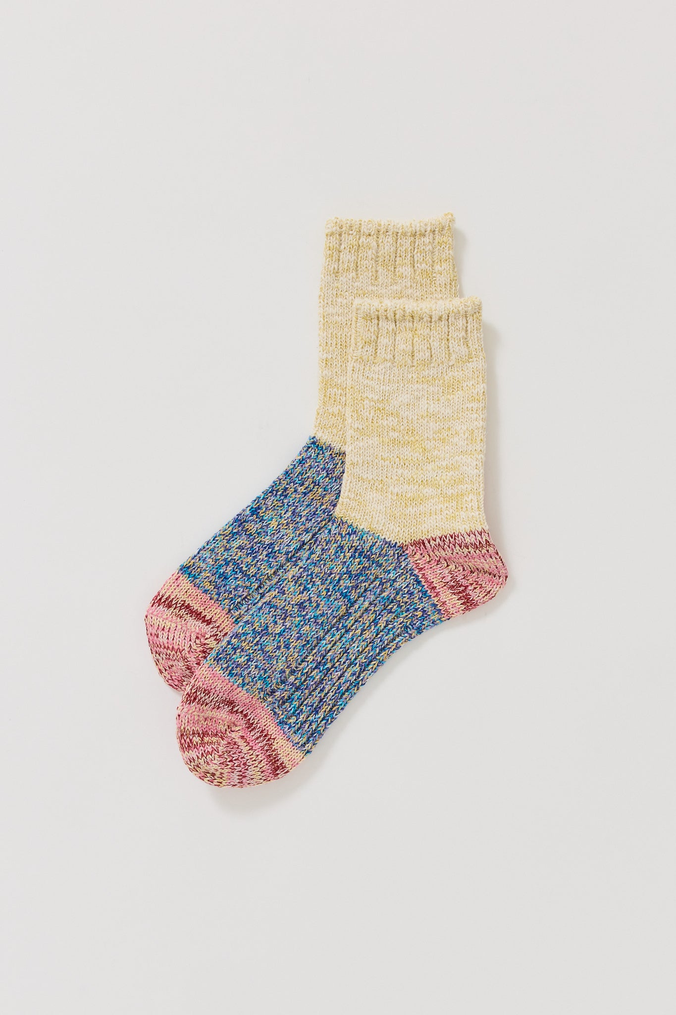Slub Nep Switching Sock Red