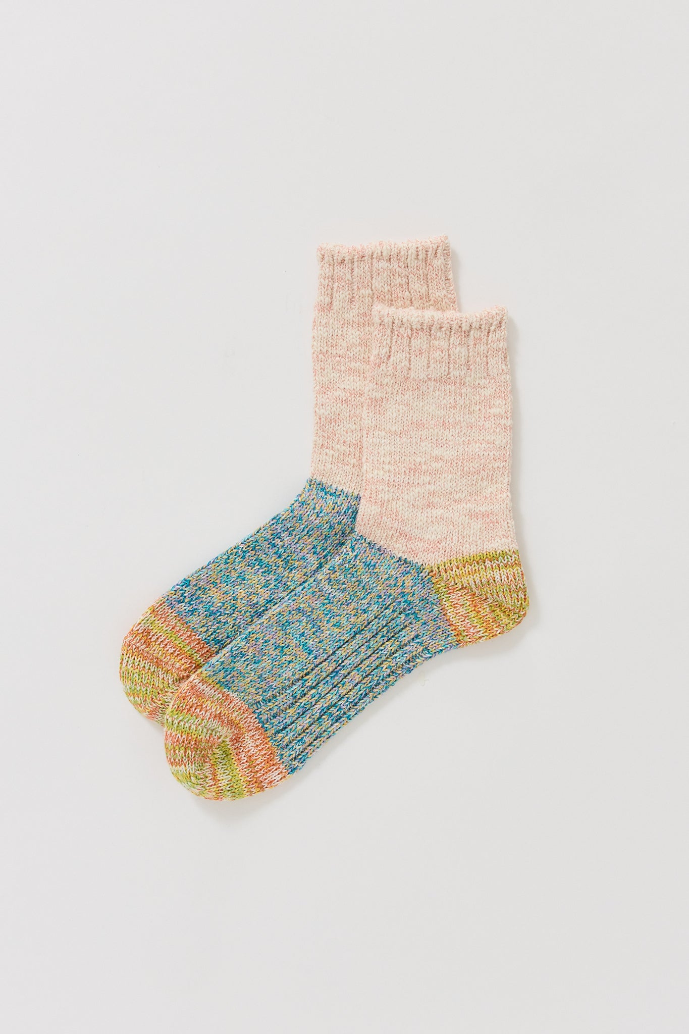 Slub Nep Switching Sock Yellow