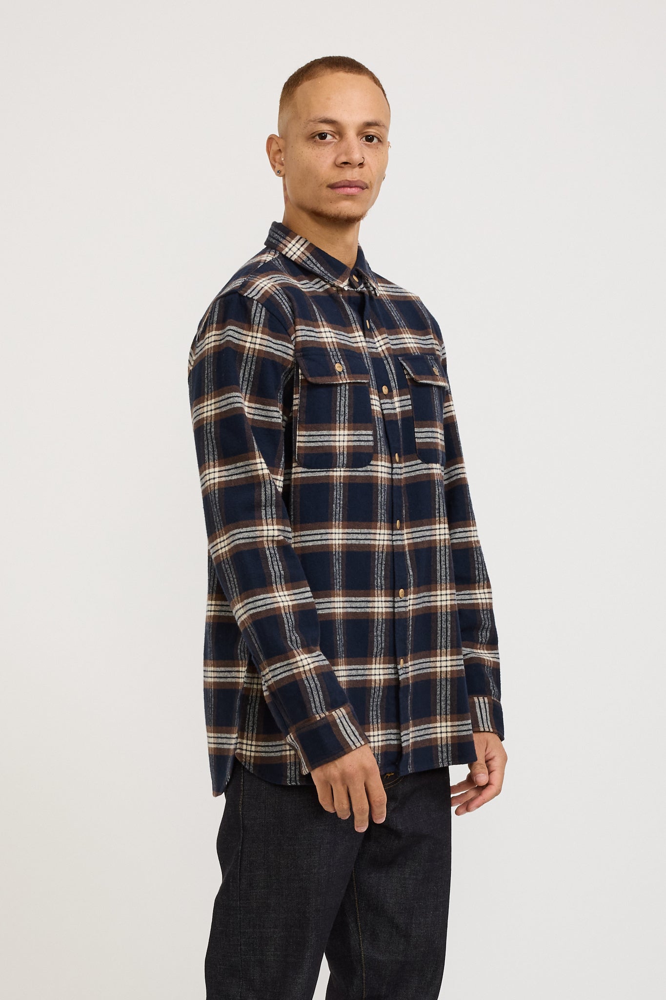 McTavish | Blanket Flannel Shirt Smoke Blue | Maplestore