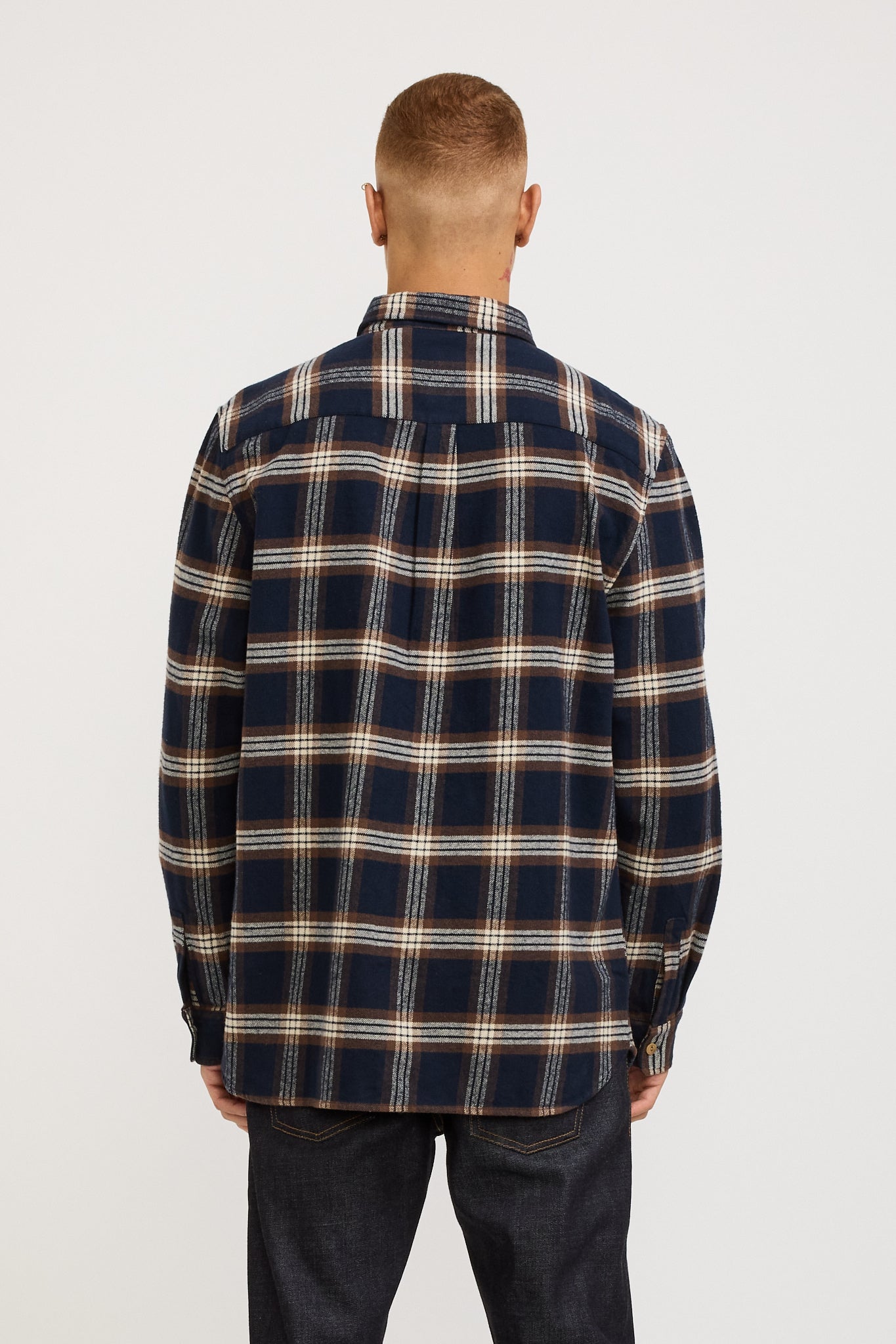 McTavish | Blanket Flannel Shirt Smoke Blue | Maplestore