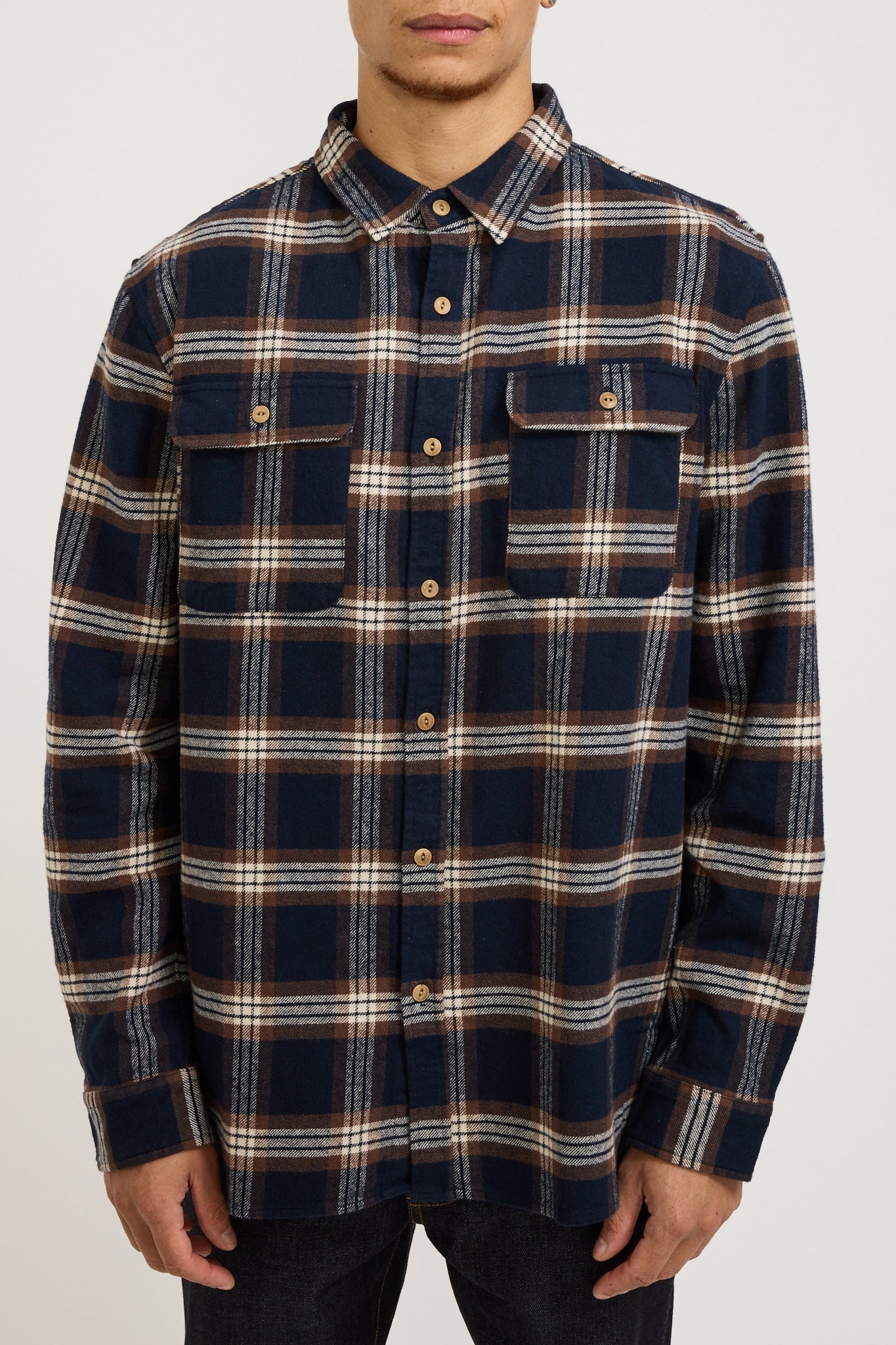 McTavish | Blanket Flannel Shirt Smoke Blue | Maplestore