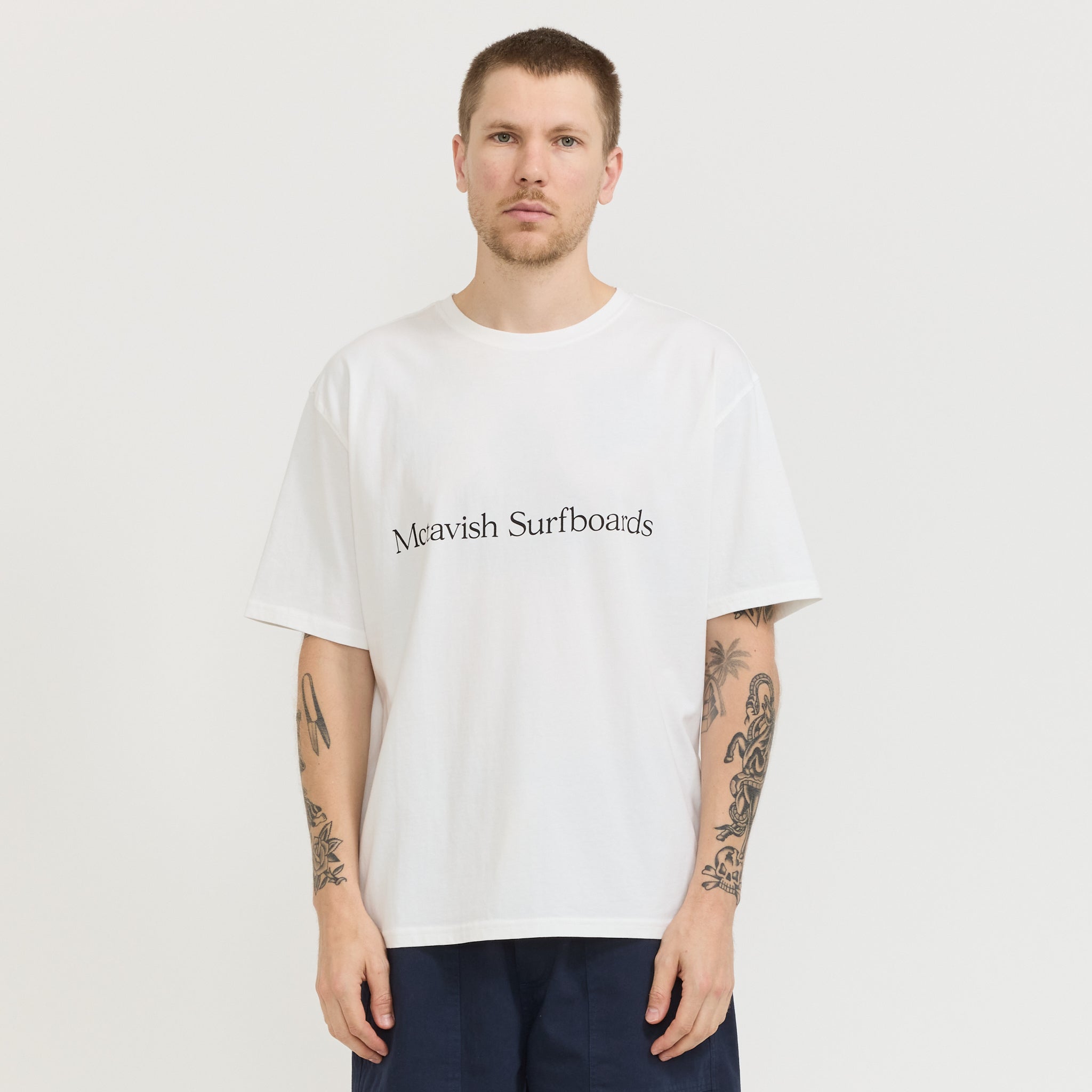 Boxy Serif Tee White
