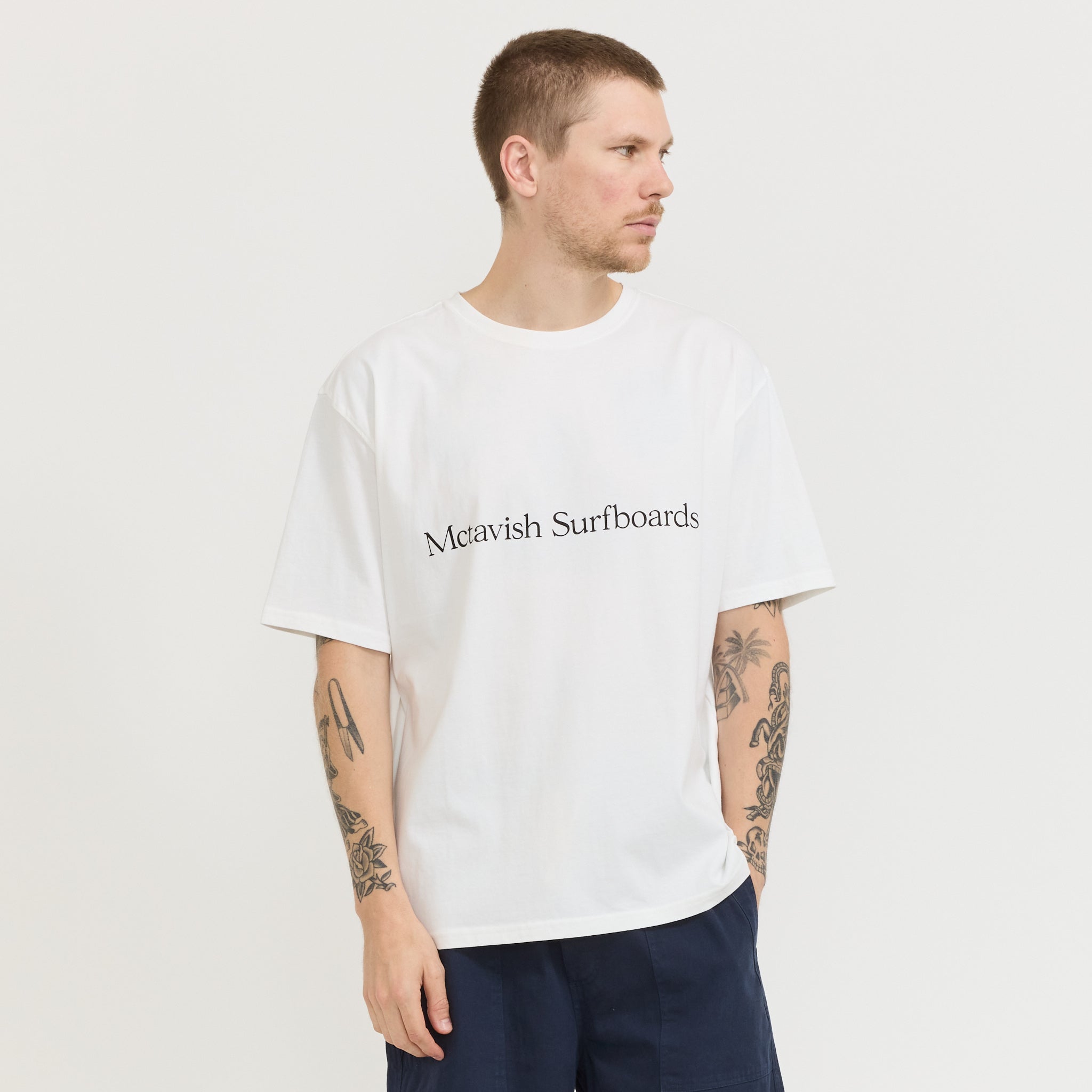 Boxy Serif Tee White