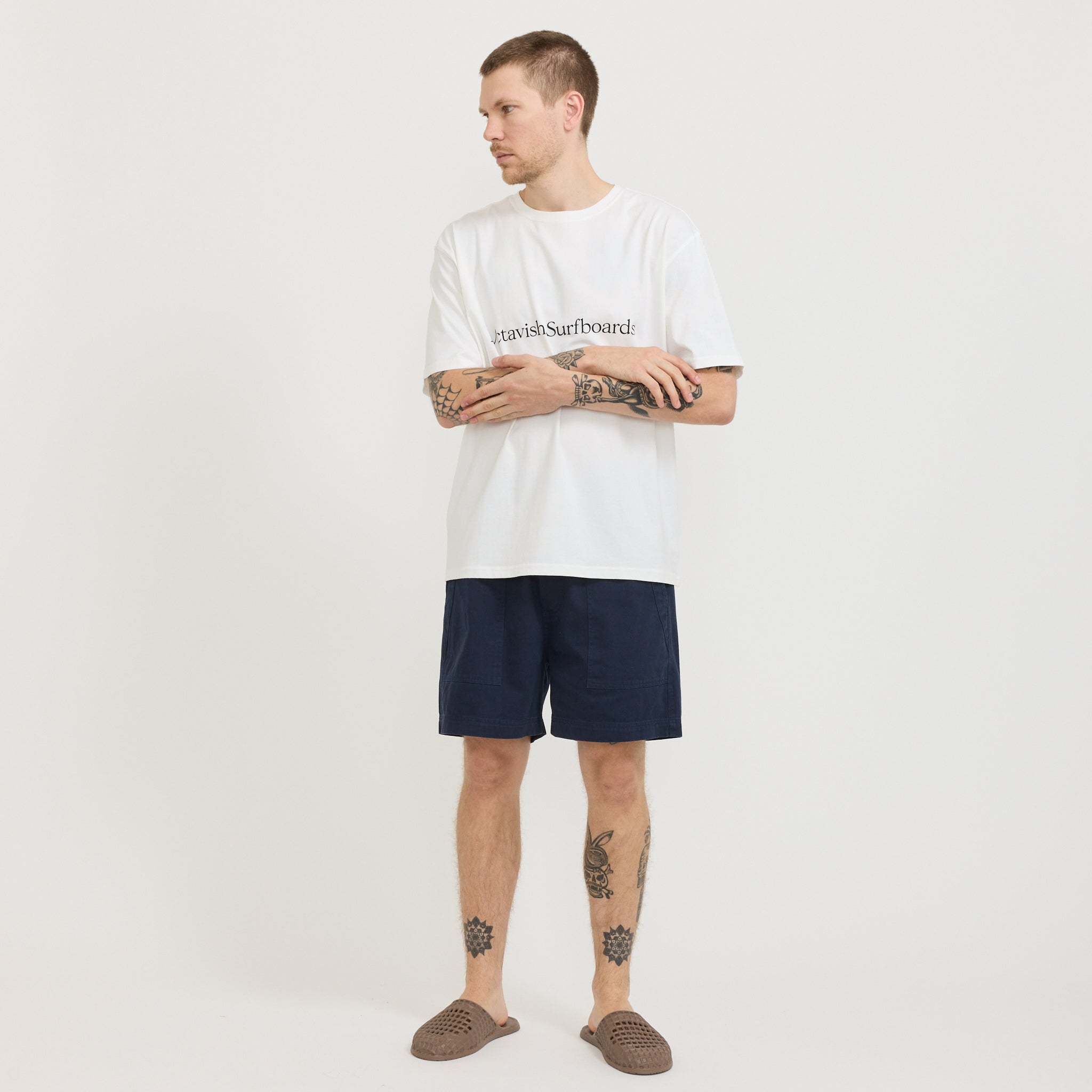 Boxy Serif Tee White