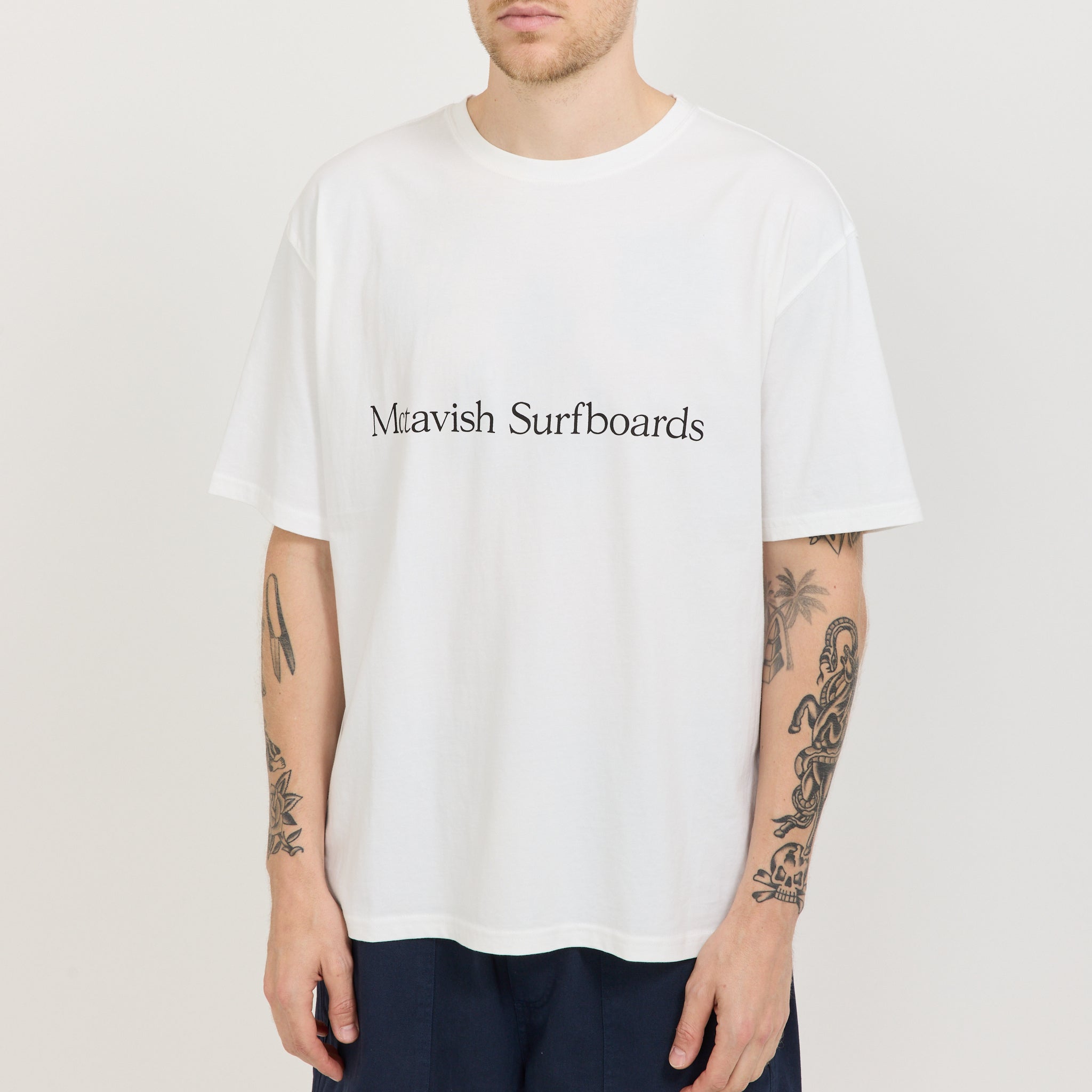 Boxy Serif Tee White