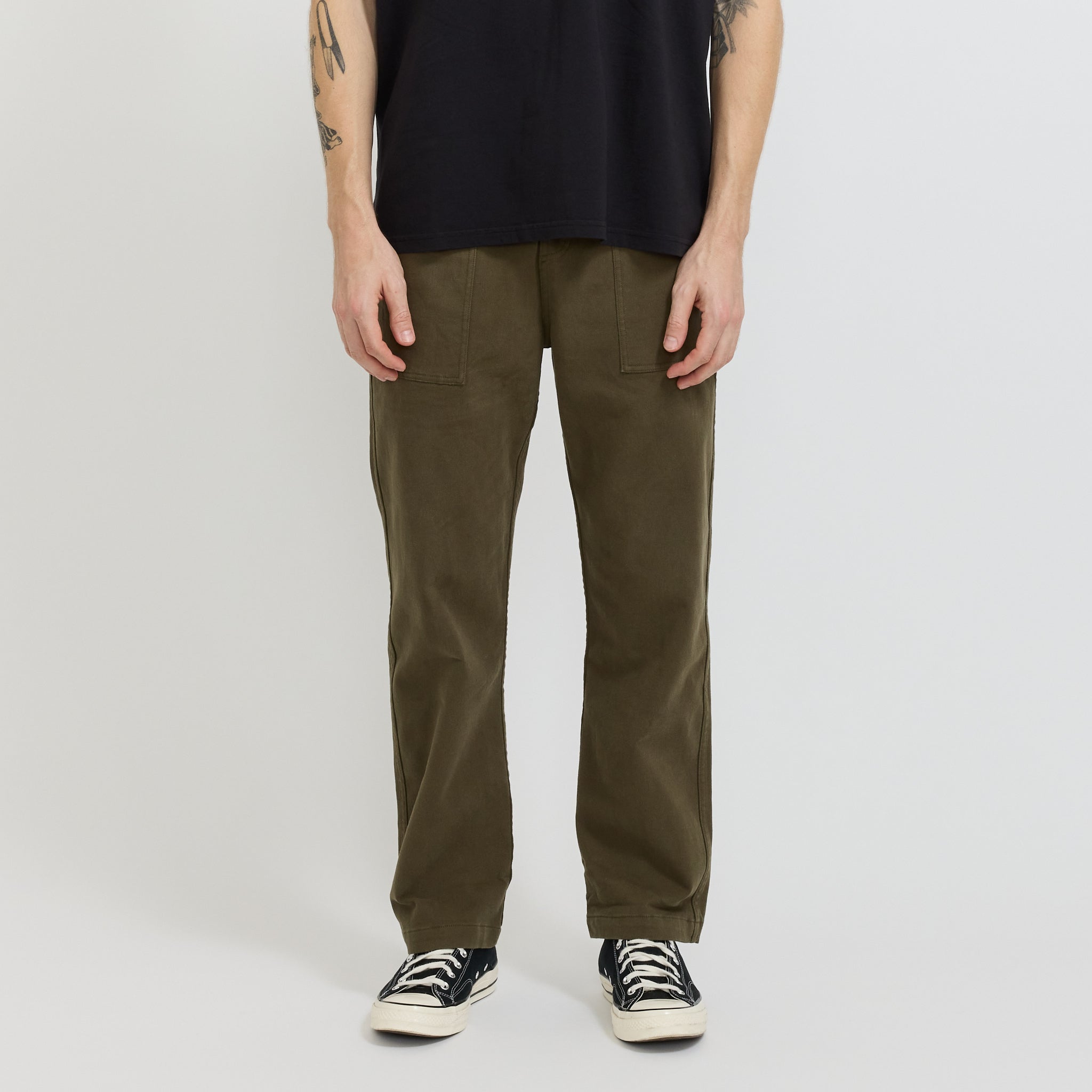 Brushed Twill Pants Green