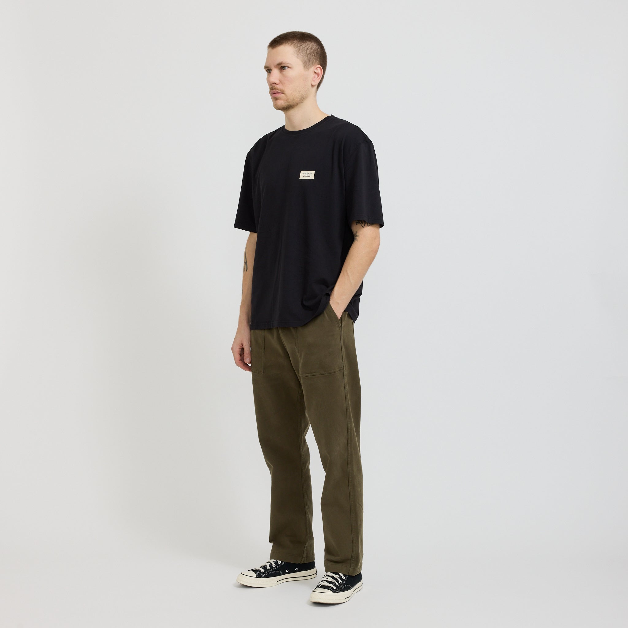 Brushed Twill Pants Green