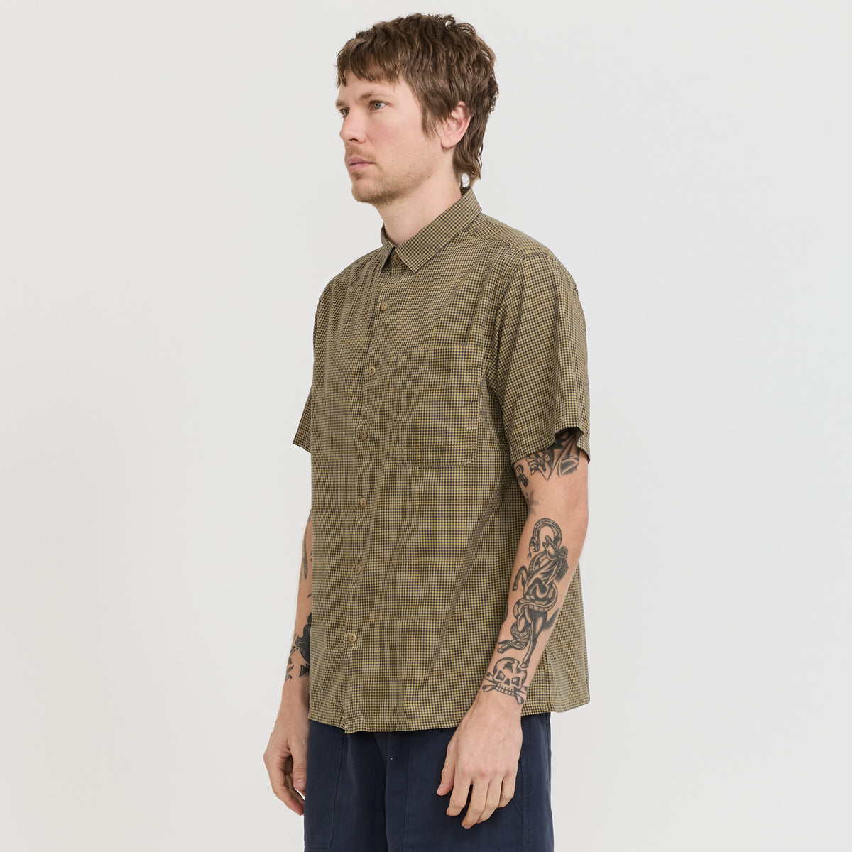Button Up Shirt Blue Multi